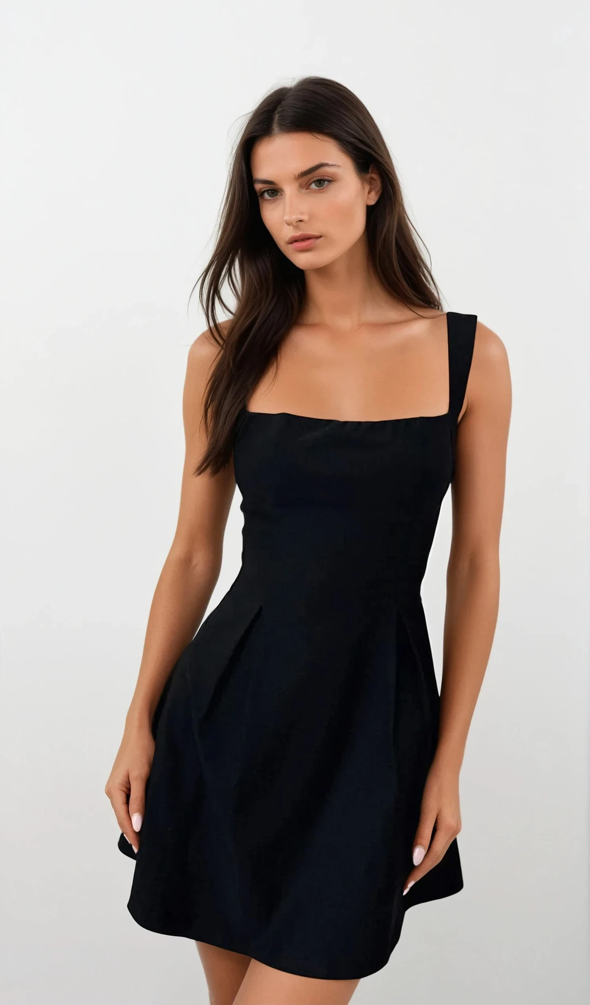 Bow Back Square Neck Mini Dress