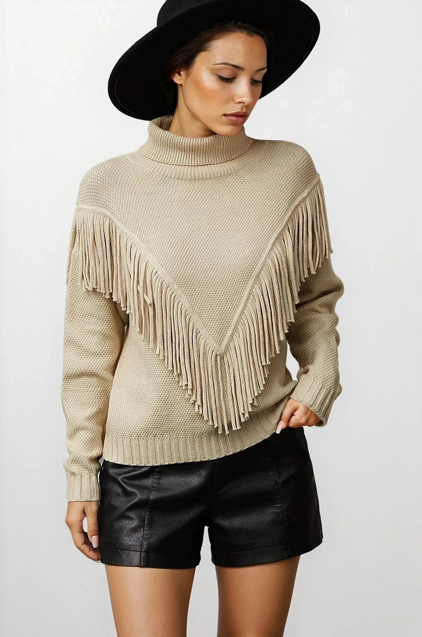 Cove Turtleneck Tassel Sweater