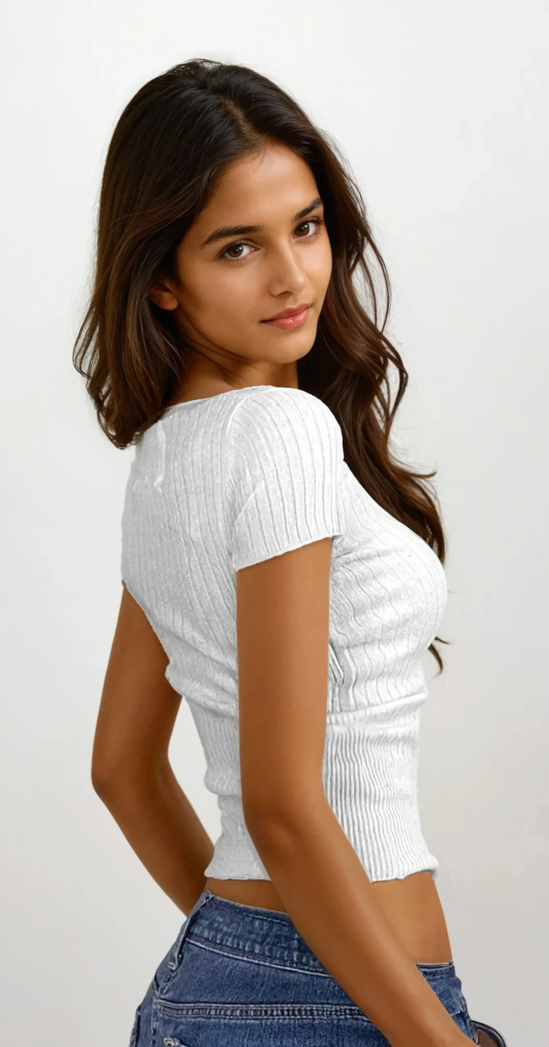 Half Button Scoop Neck Short Sleeve Knit Top