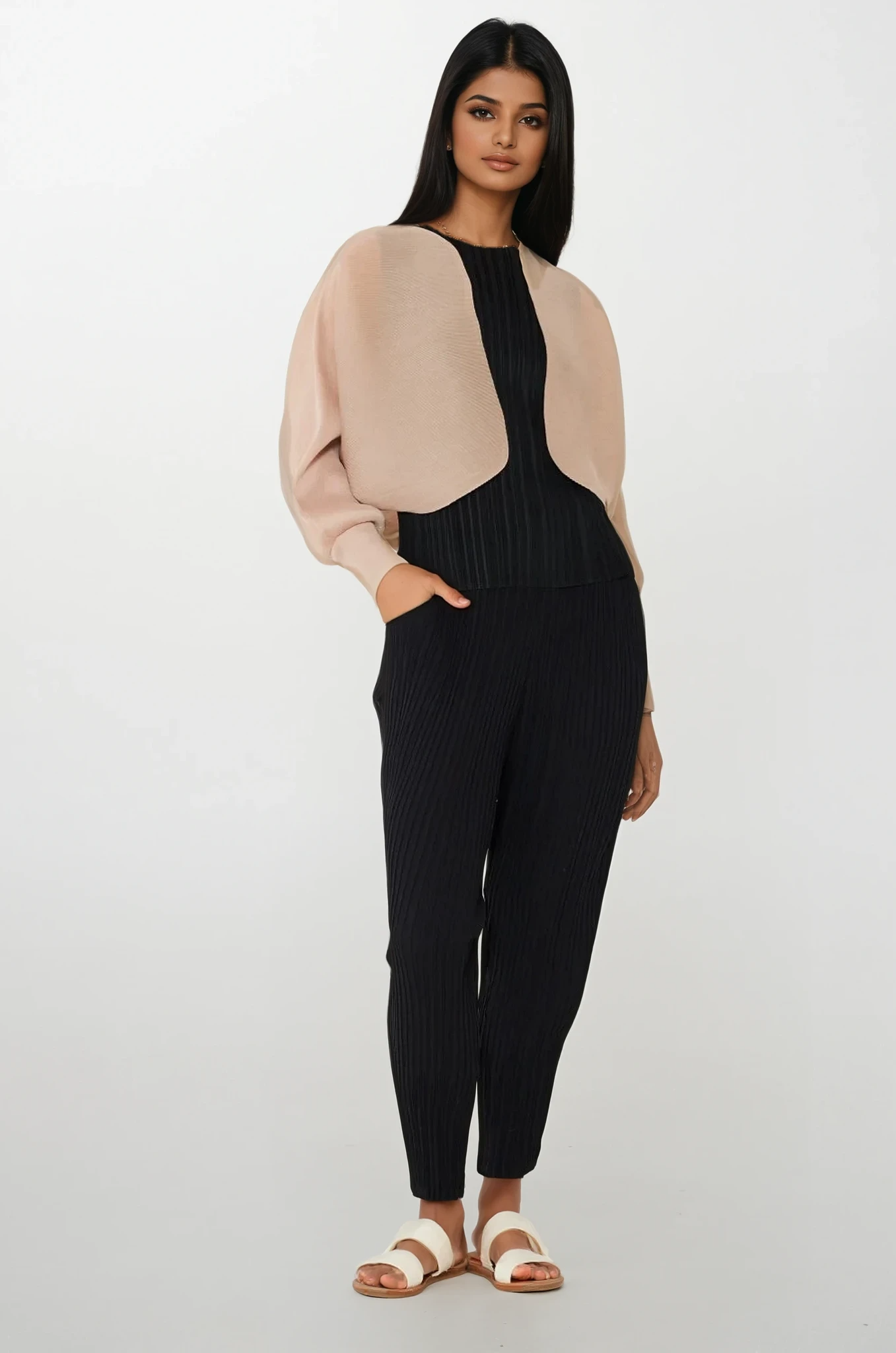 Sleek Ribbed Bolero Cardigan