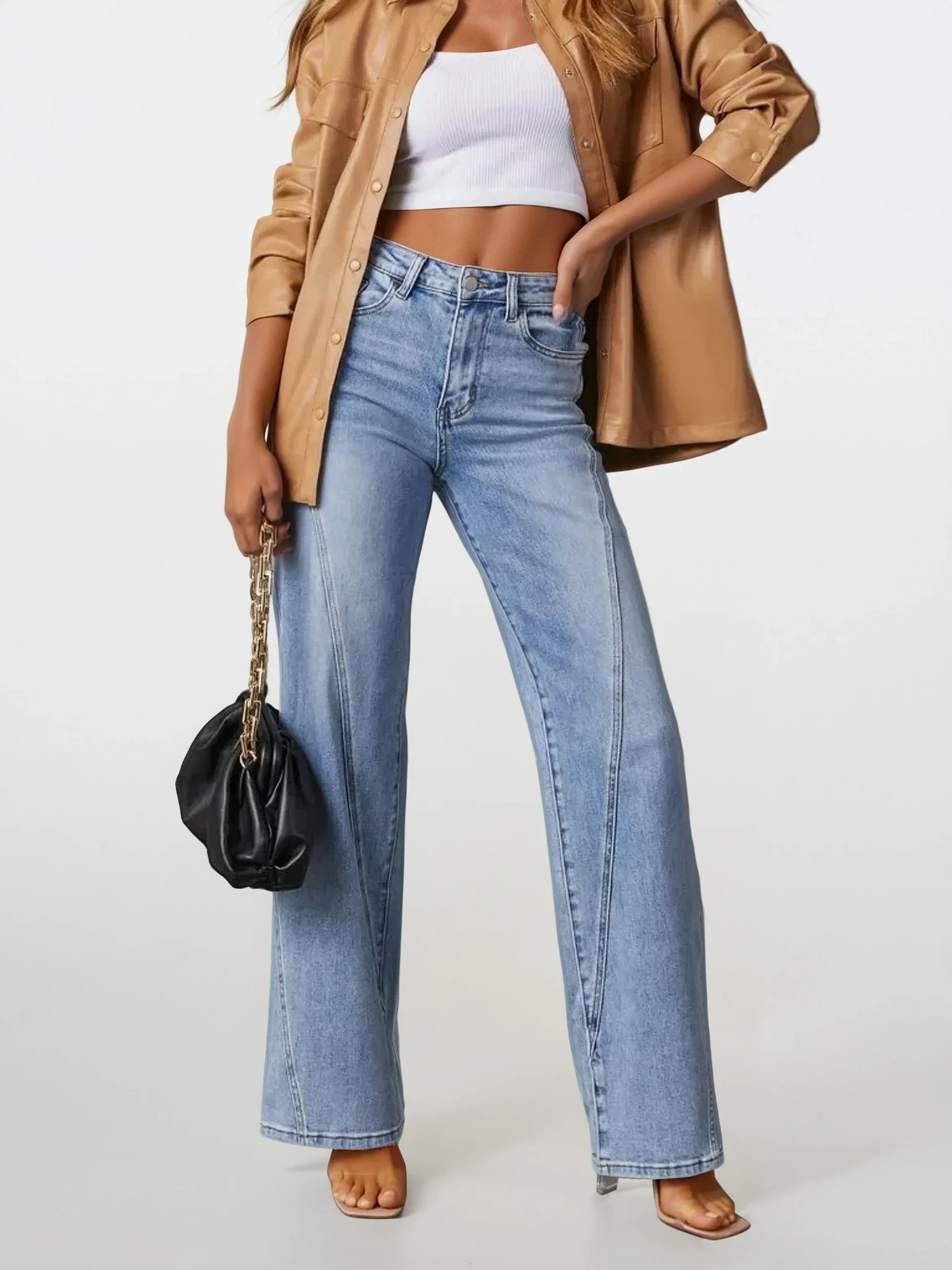 Casual High-Waist Straight Jean