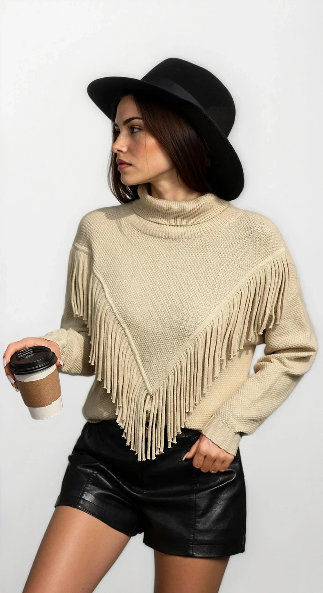 Cove Turtleneck Tassel Sweater