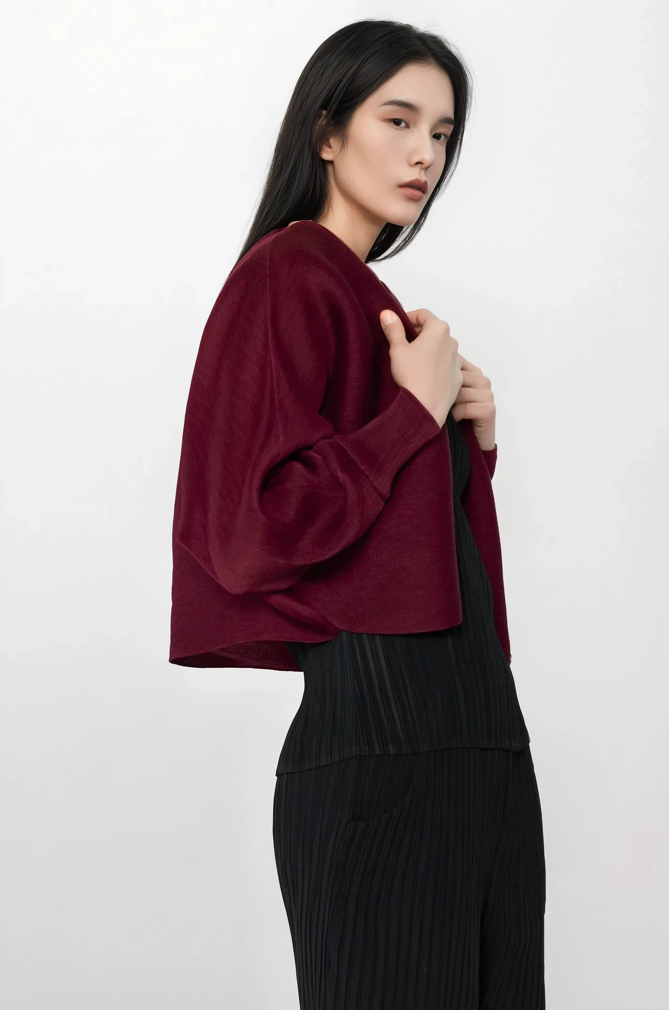 Sleek Ribbed Bolero Cardigan