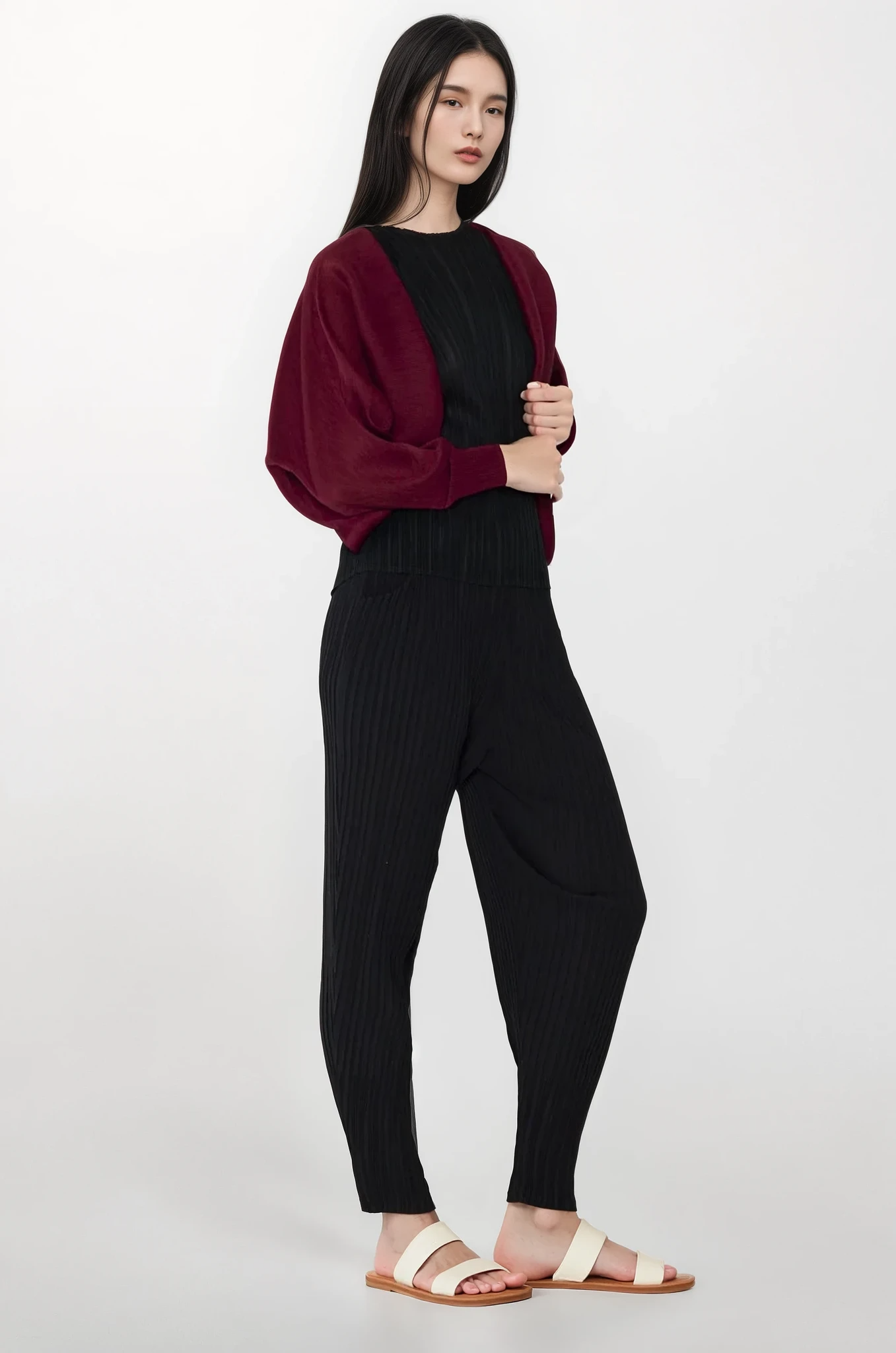 Sleek Ribbed Bolero Cardigan