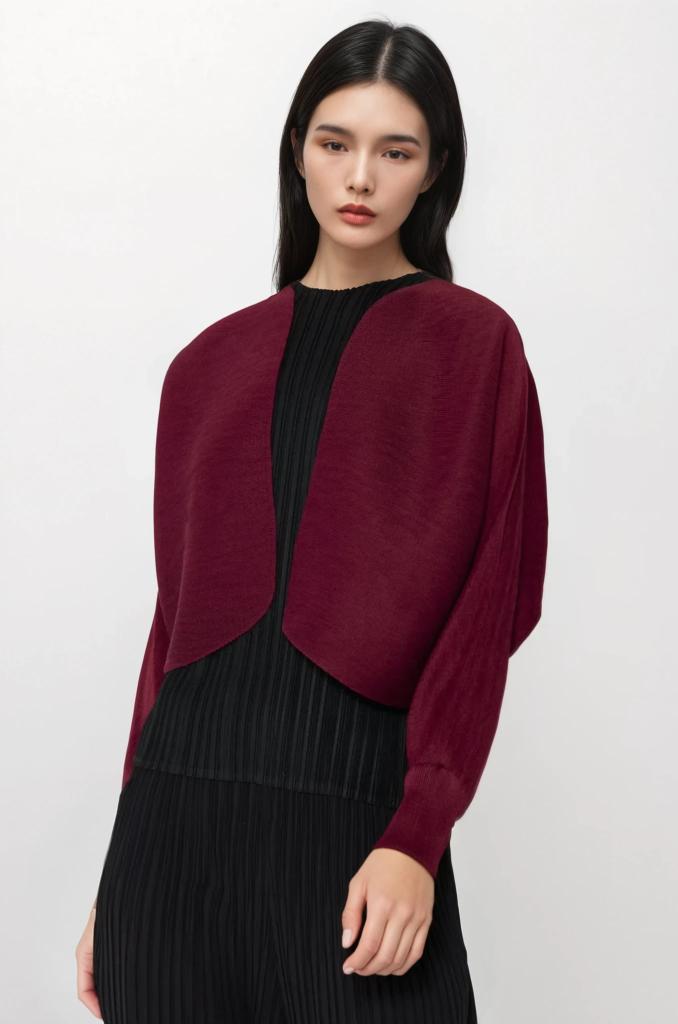 Sleek Ribbed Bolero Cardigan