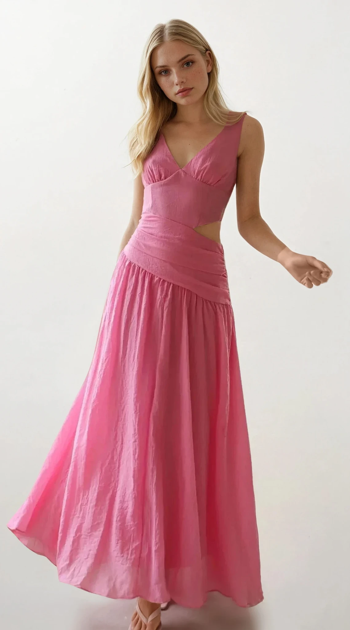 Slipstream Cutout V-Neck Sleeveless Maxi Dress
