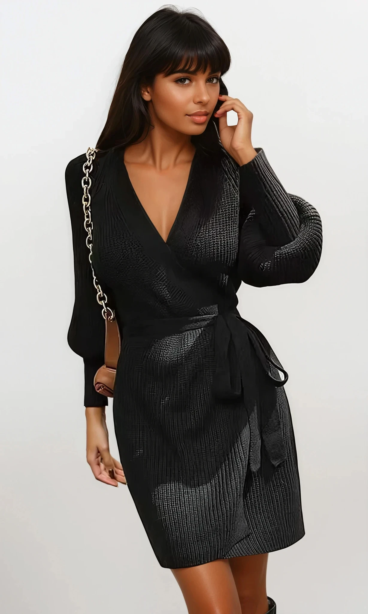 Bliss Open Front Tied Cardigan Dress