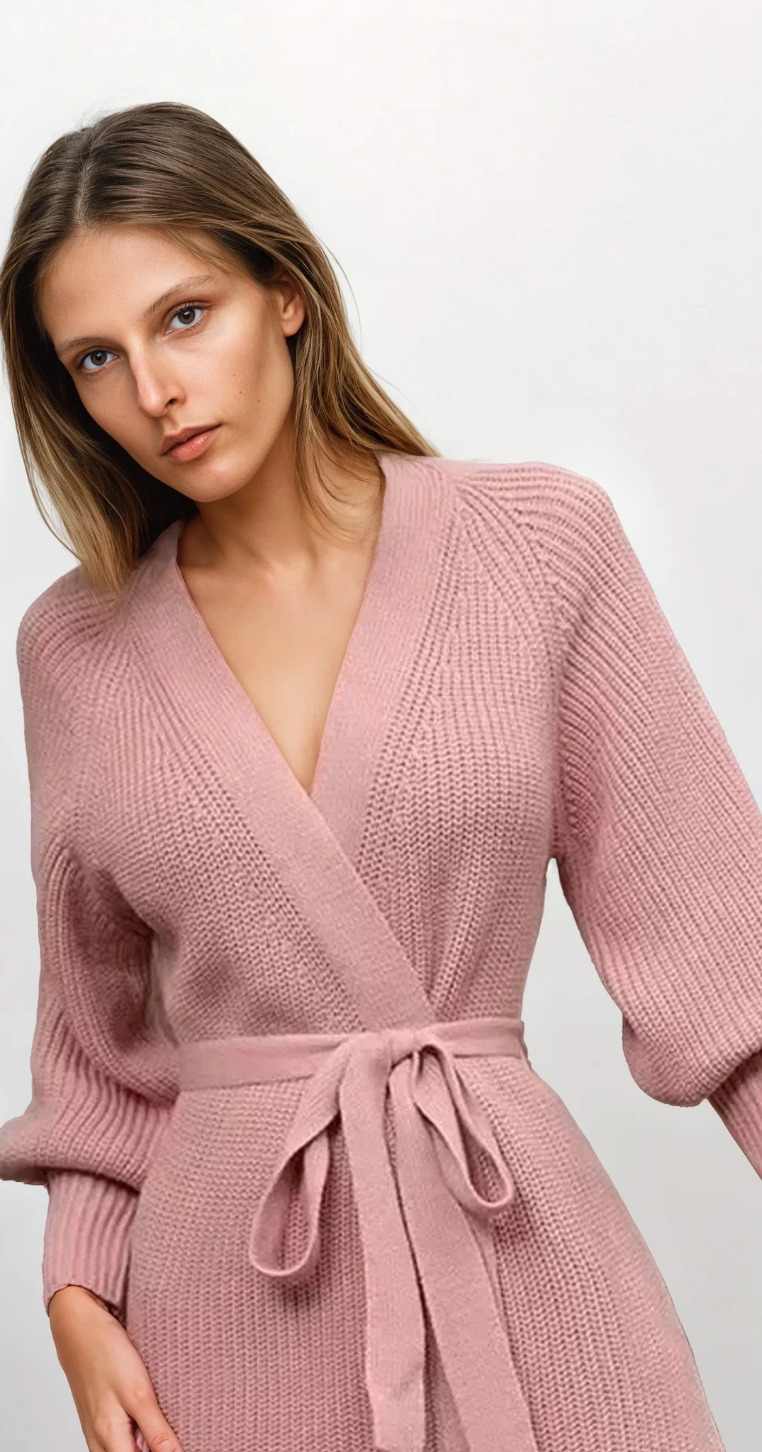 Bliss Open Front Tied Cardigan Dress