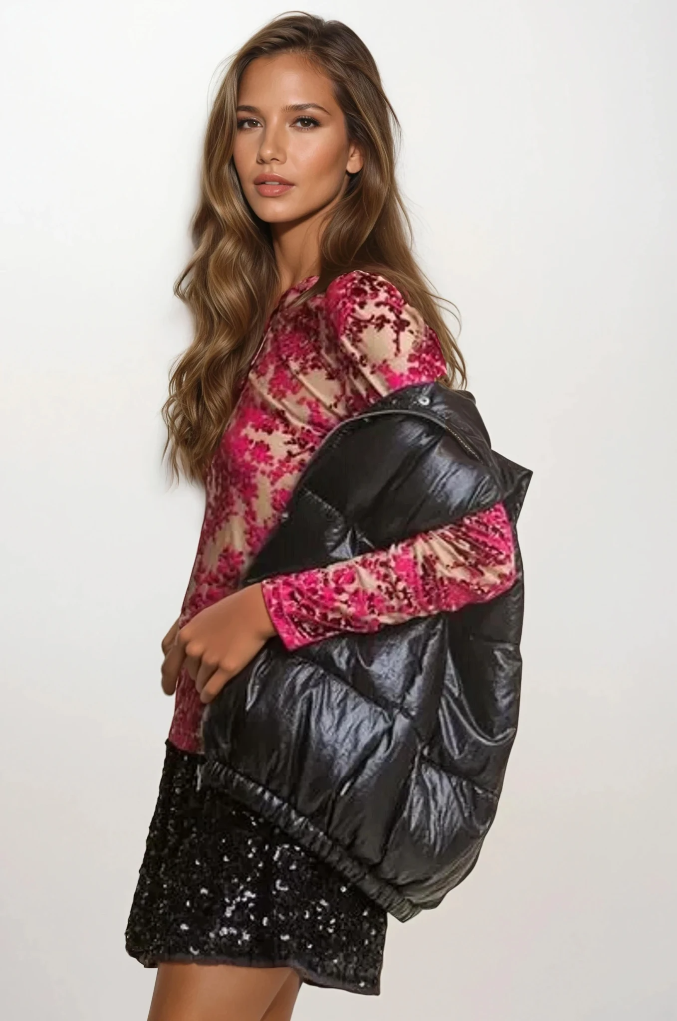 Shiny Metallic Puffer Vest