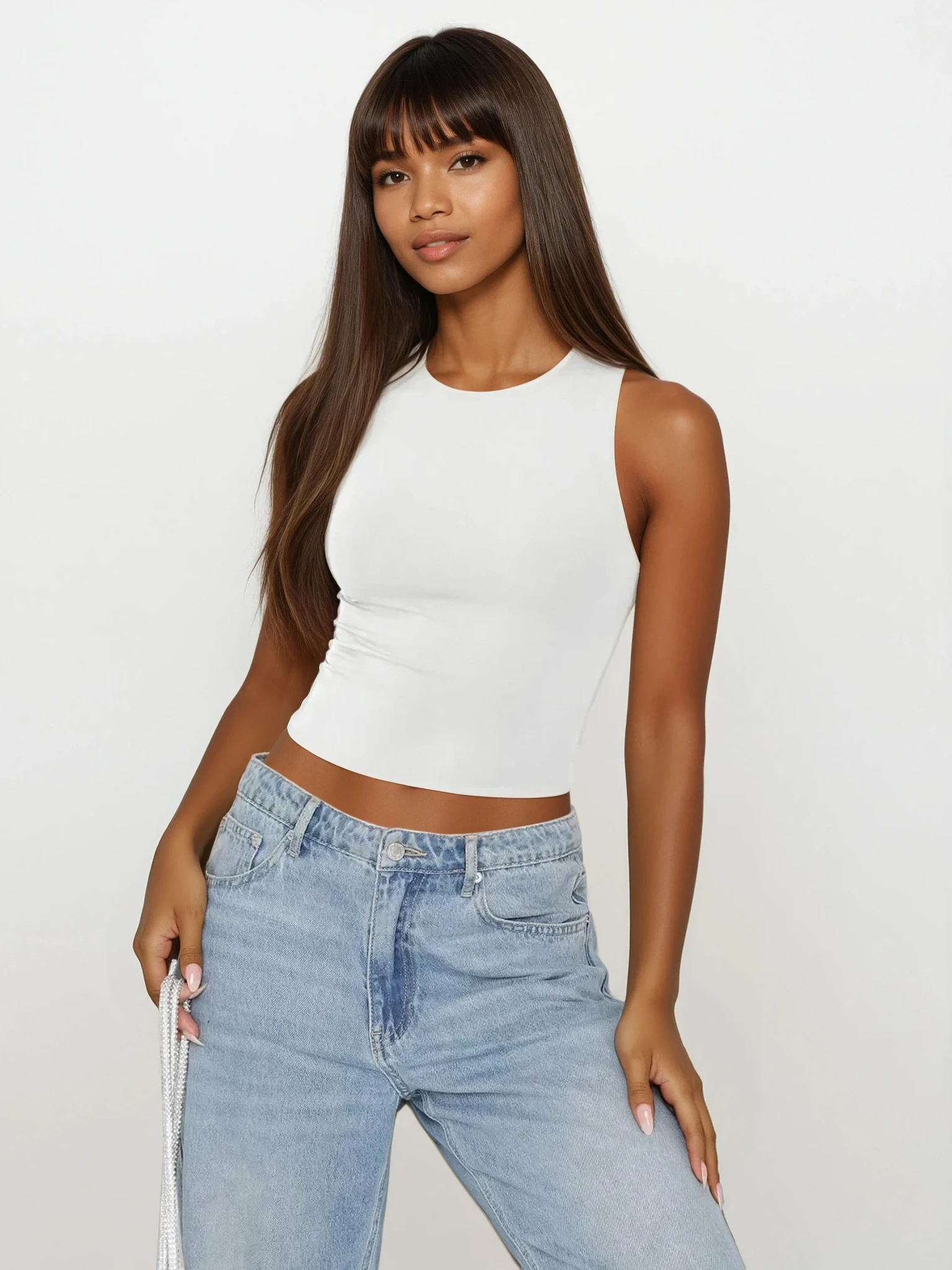 Everyday Round Neck Cropped Tank