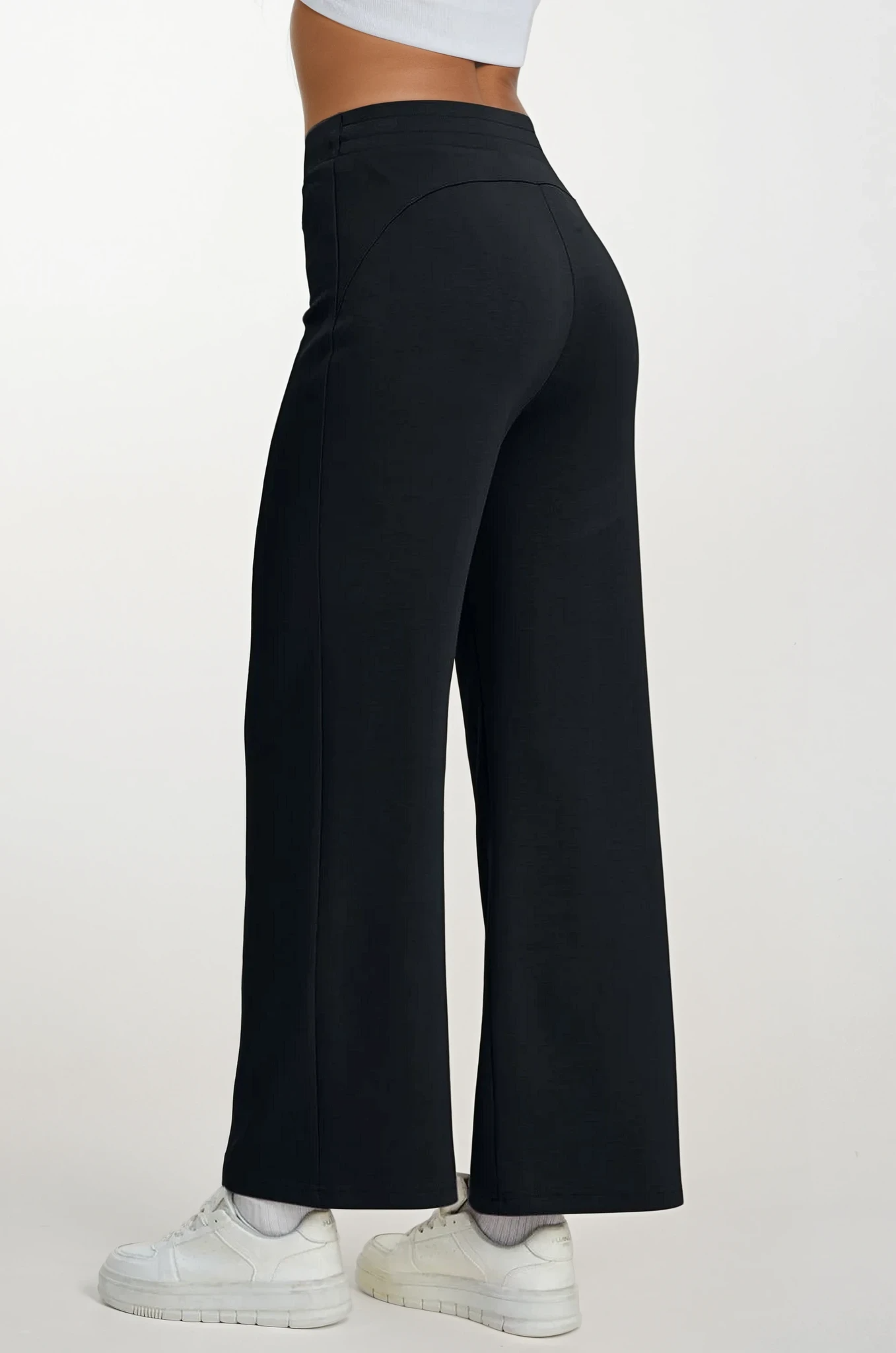Plain Air Scuba High-Waist Wide Leg Sweatpant