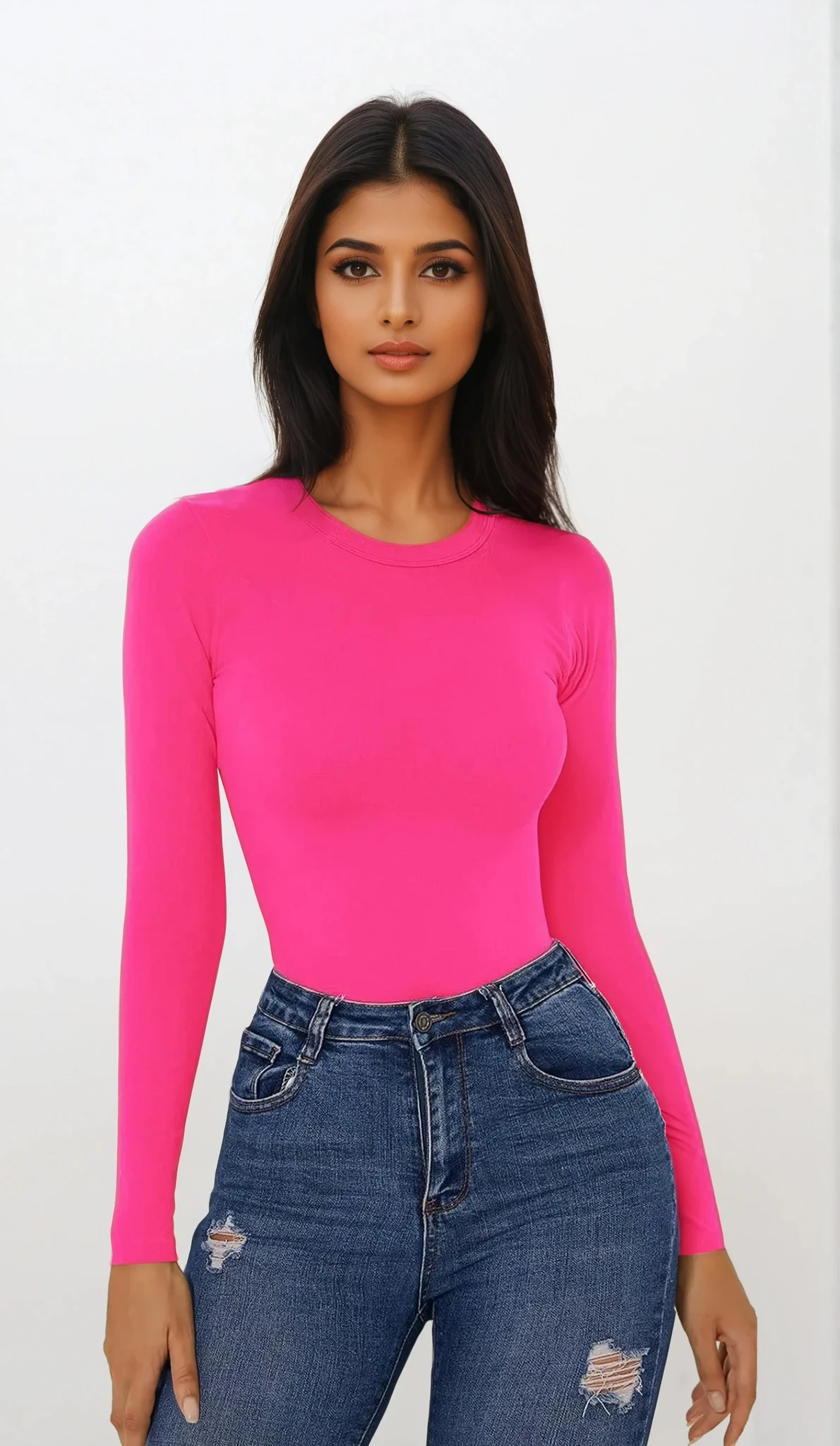 Unreal Round Neck Long Sleeve Bodysuit