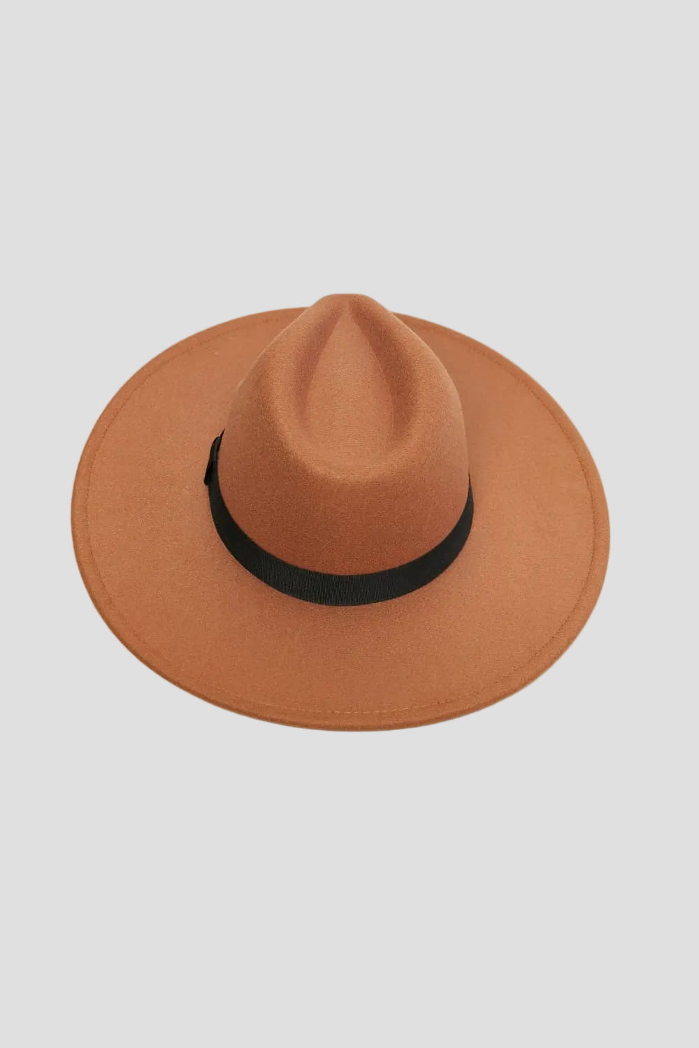 Deluxe Ribbon Fedora Hat by Trendsi, stylish clothing accessory with a wide brim and ribbon detail, shown on a mannequin head.
