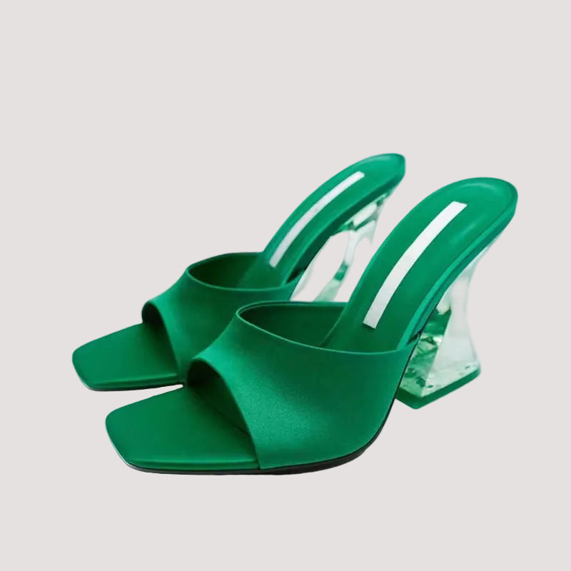 Open toe high heel sandals by Trendsi featuring stylish straps and a sleek stiletto heel, perfect for elegant occasions.