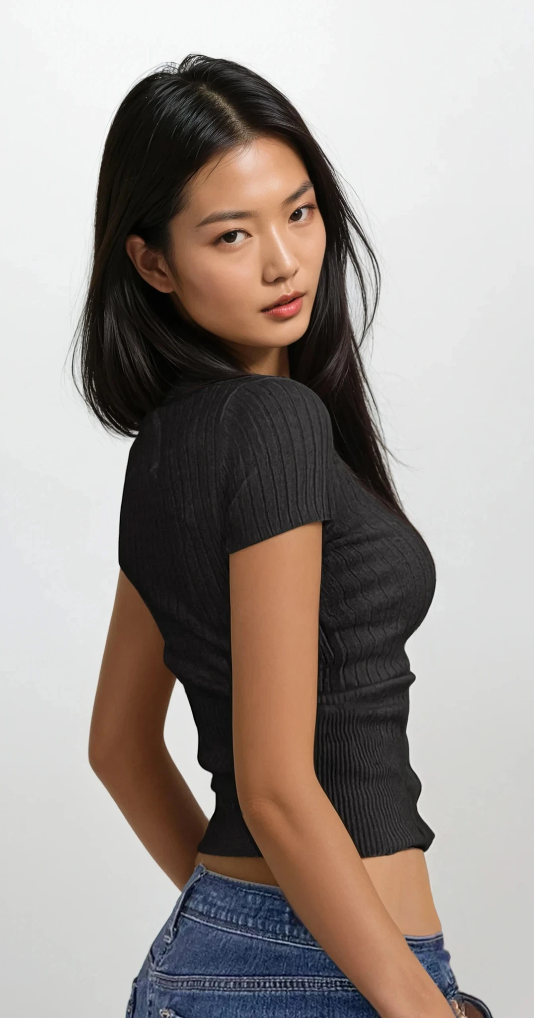 Half Button Scoop Neck Short Sleeve Knit Top