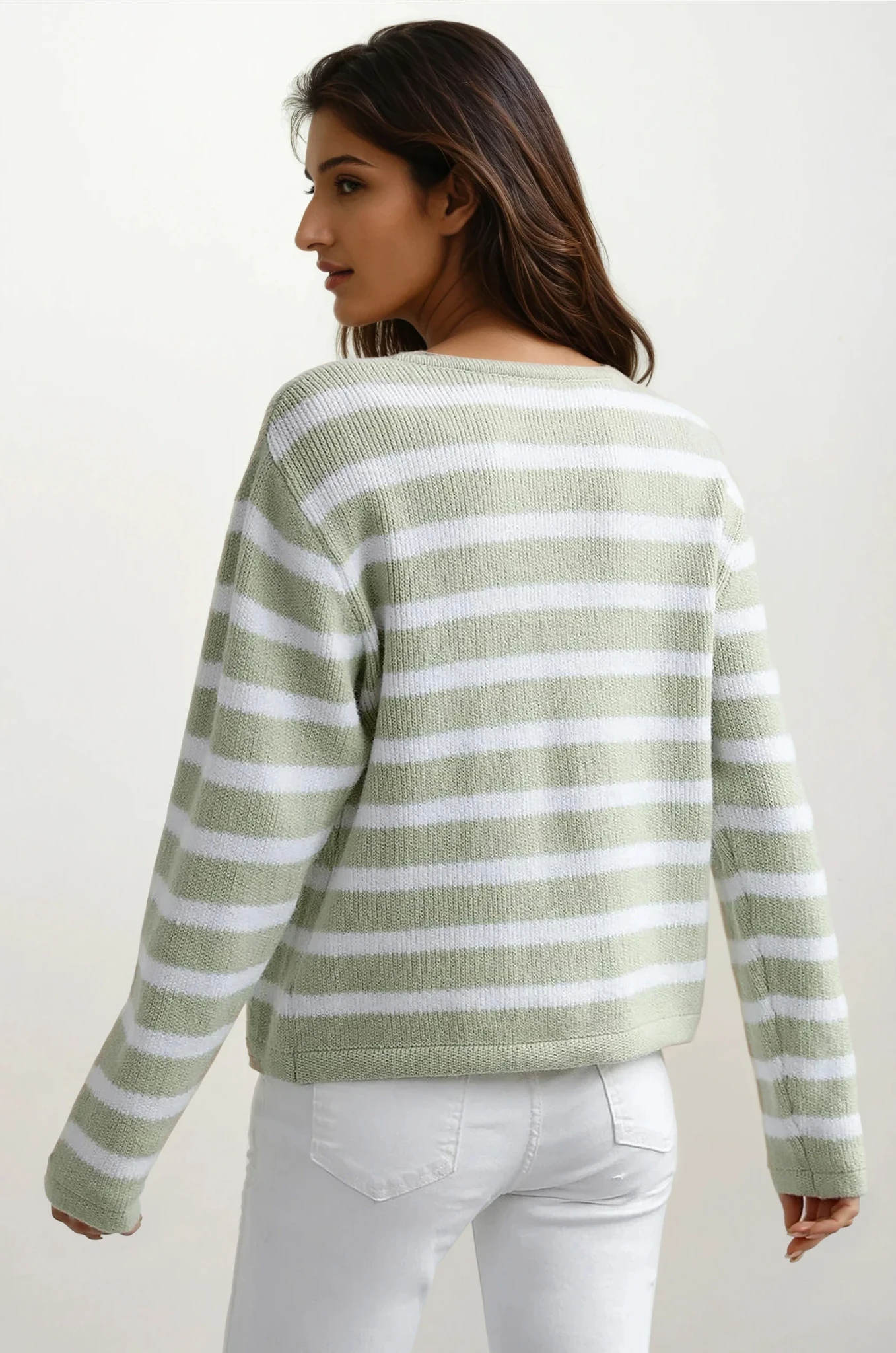 Striped Button Down Cardigan