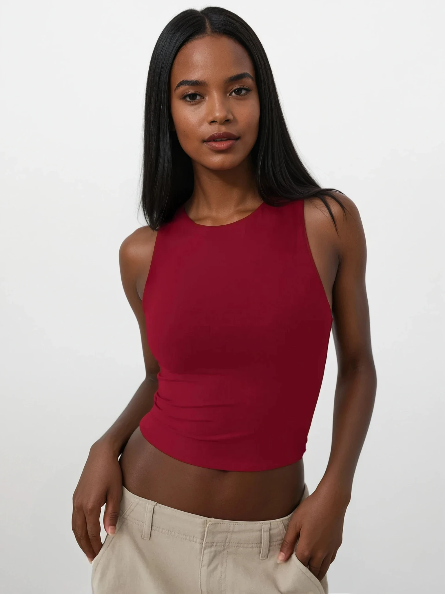 Everyday Round Neck Cropped Tank