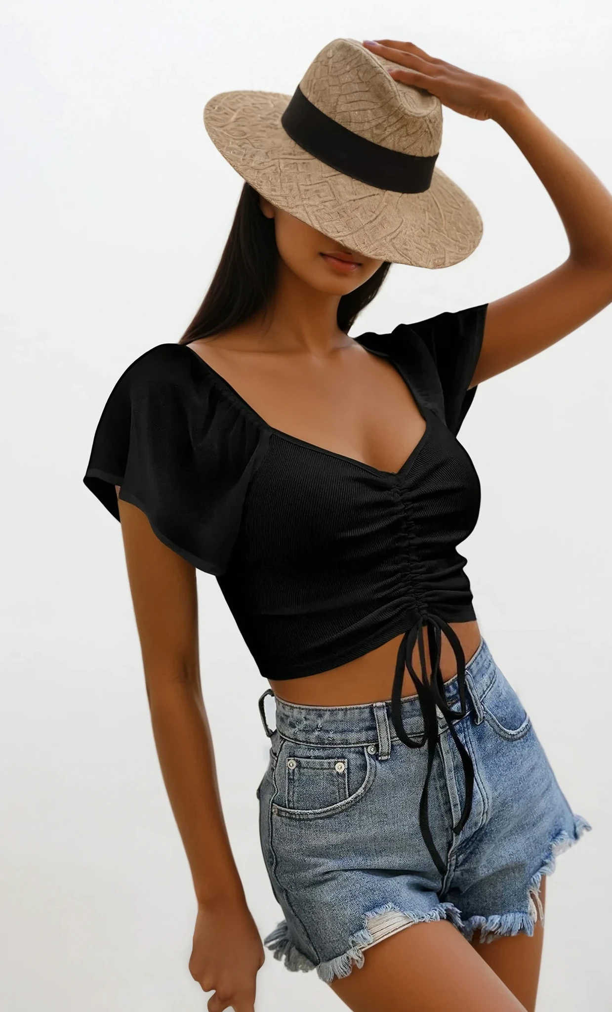 Coastal Short Sleeve Crop Top