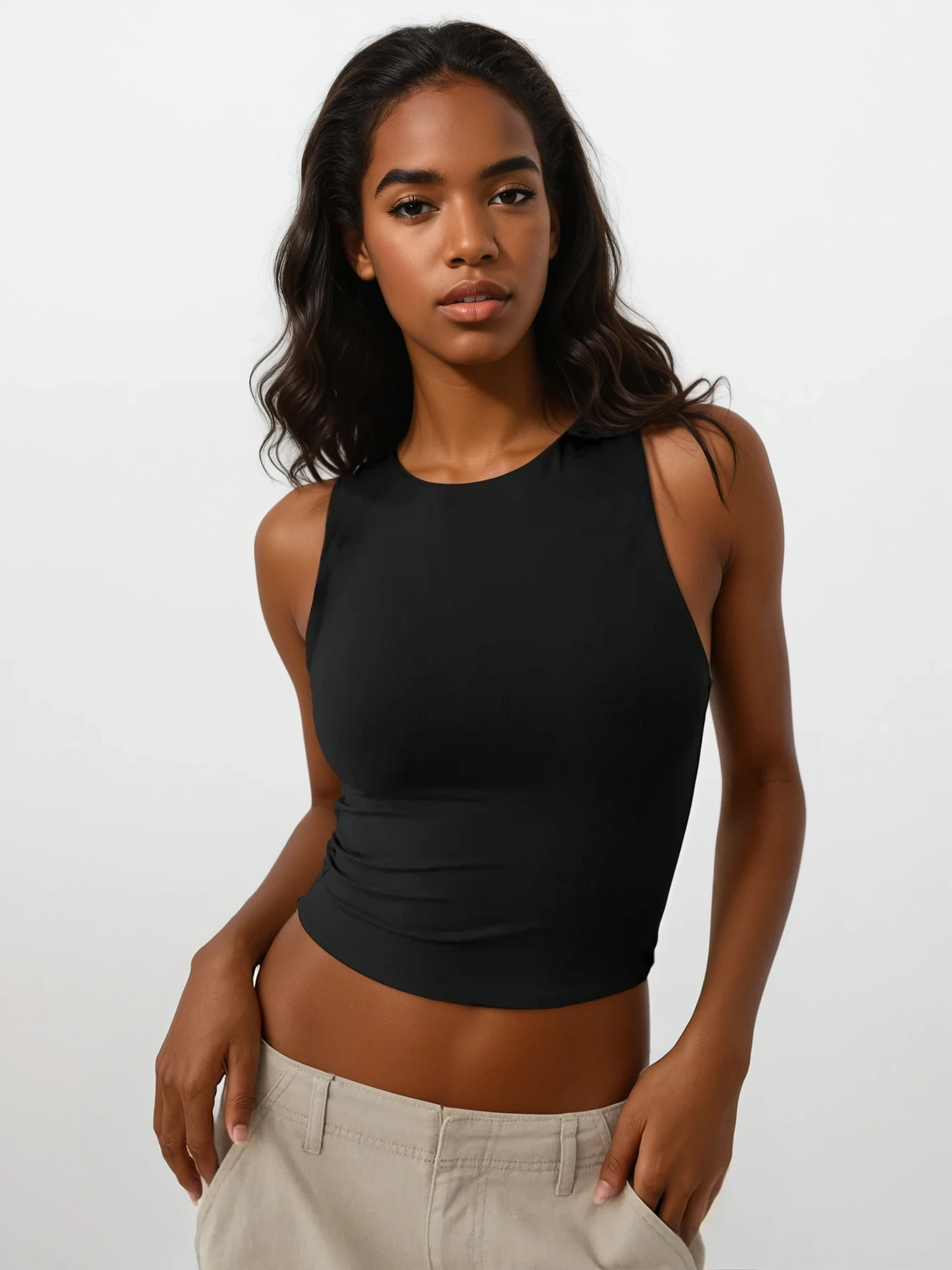 Everyday Round Neck Cropped Tank