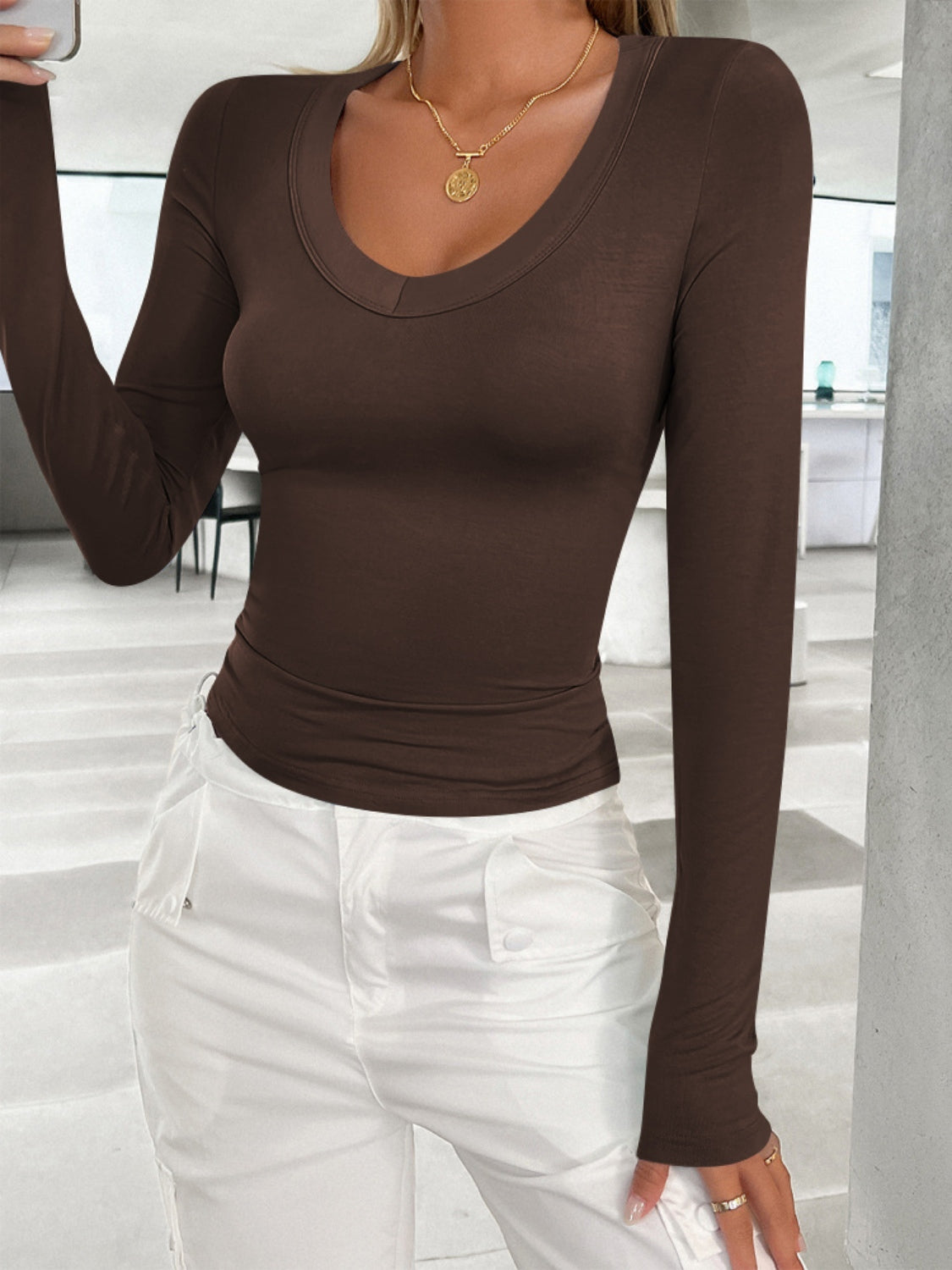 V-Neck Long Sleeve