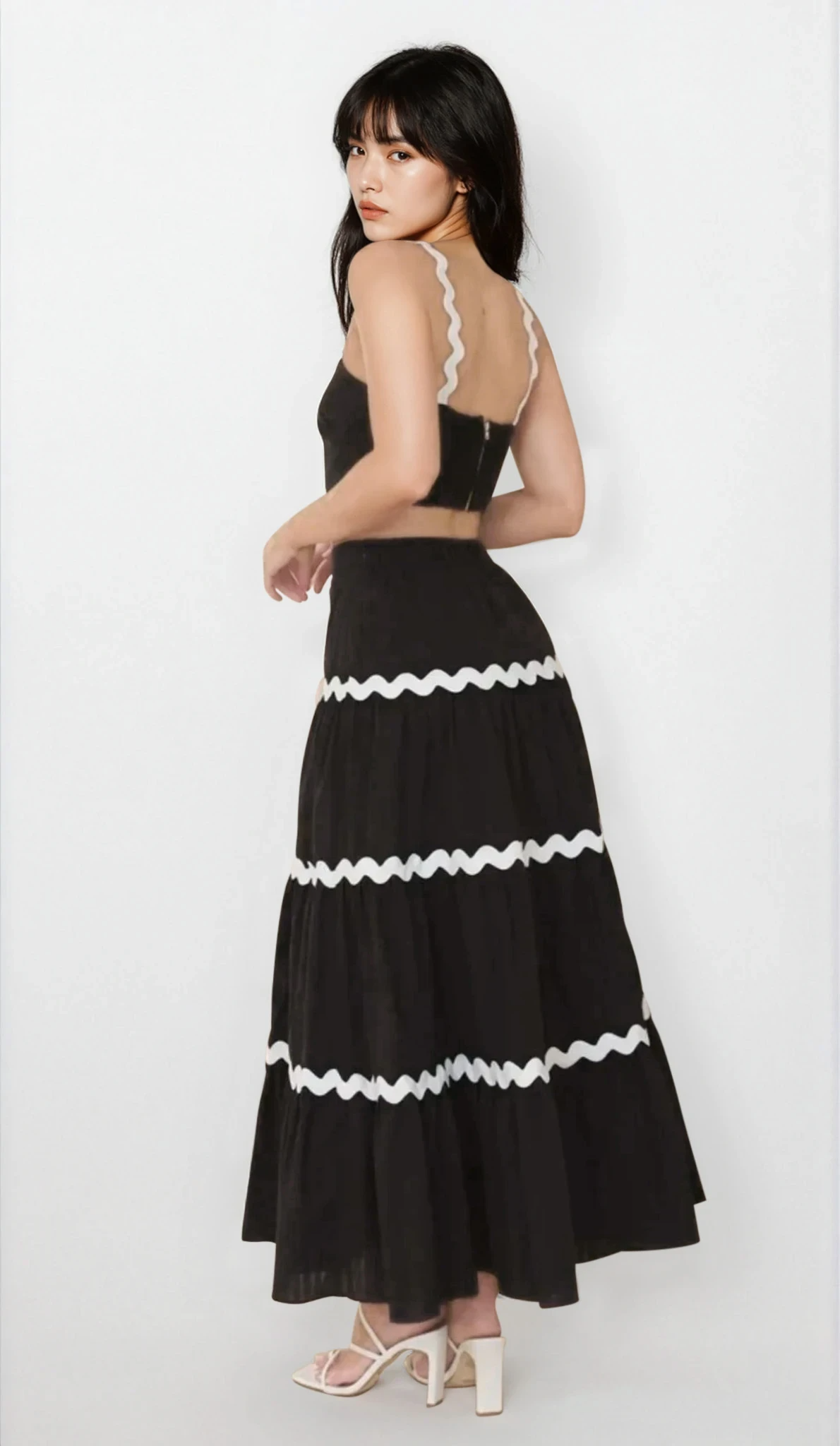 Marina Square Neck Cami and Maxi Skirt Set