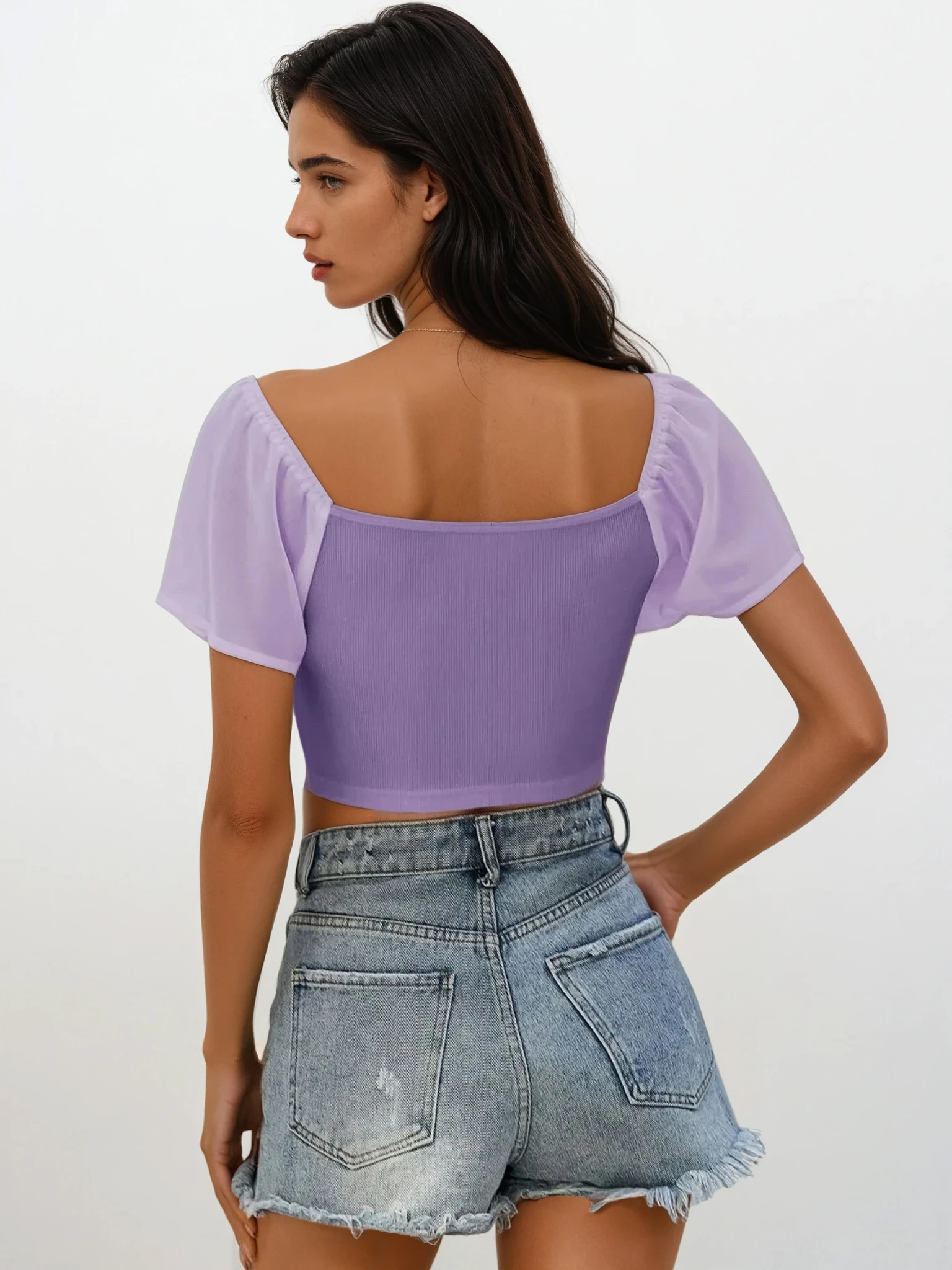 Coastal Short Sleeve Crop Top