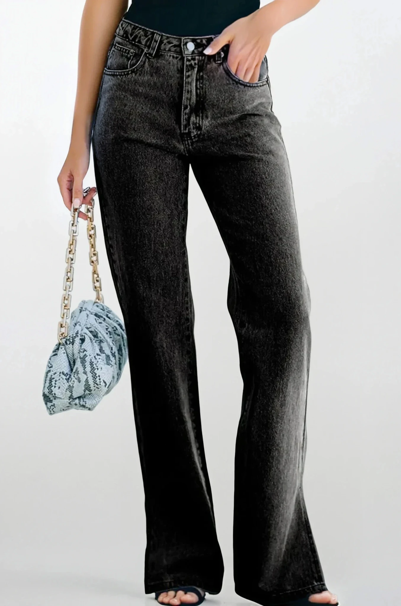 Side Slit Bootcut Jean