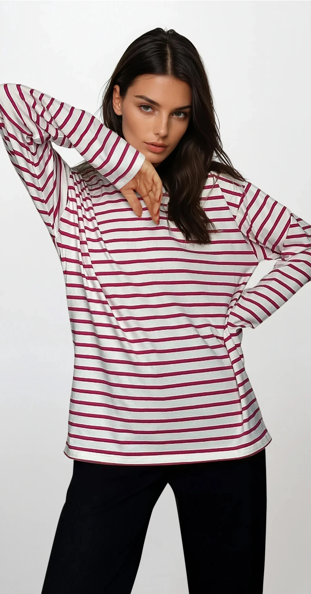 Striped Crew Neck Long Sleeve