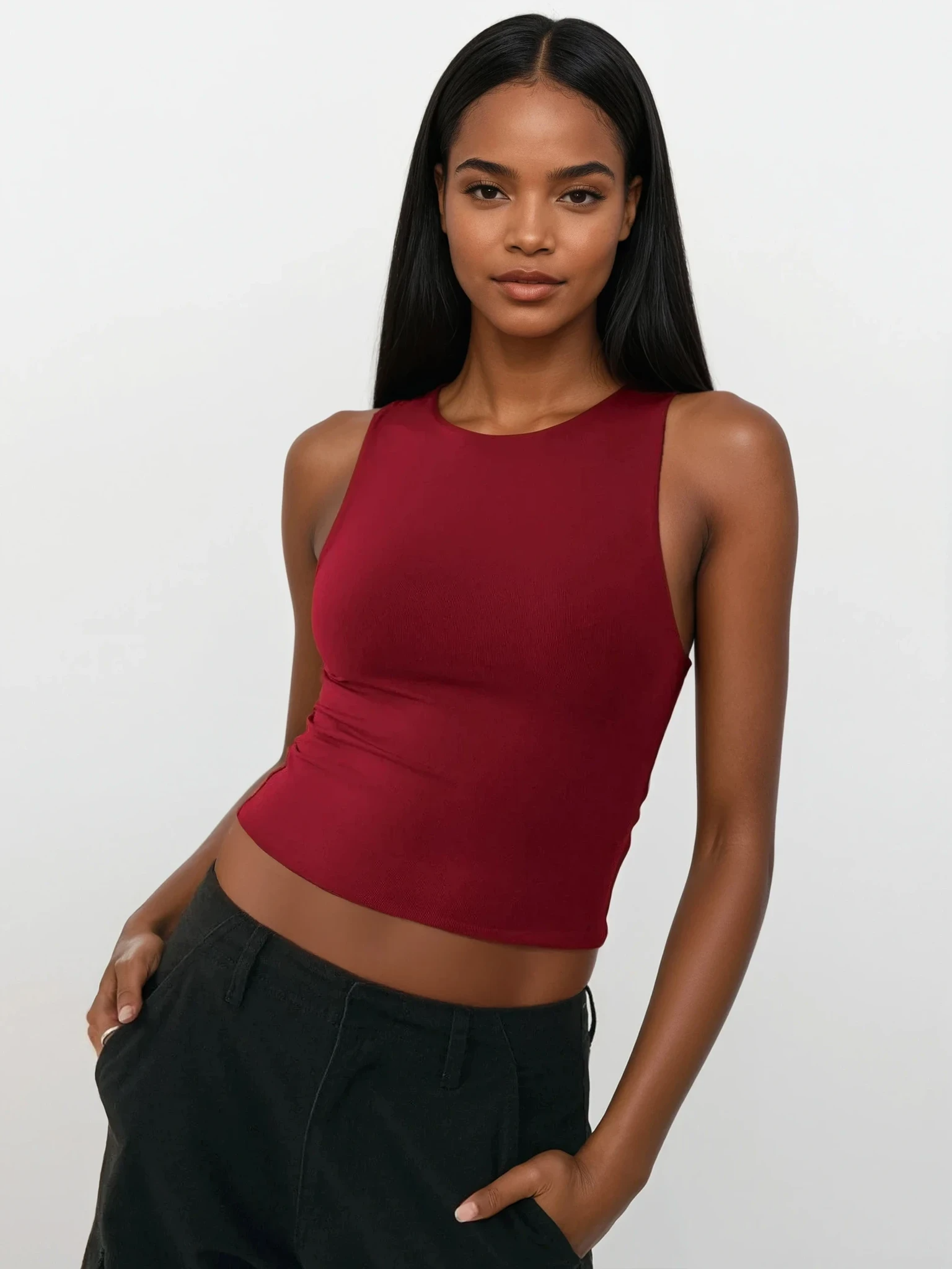 Everyday Round Neck Cropped Tank