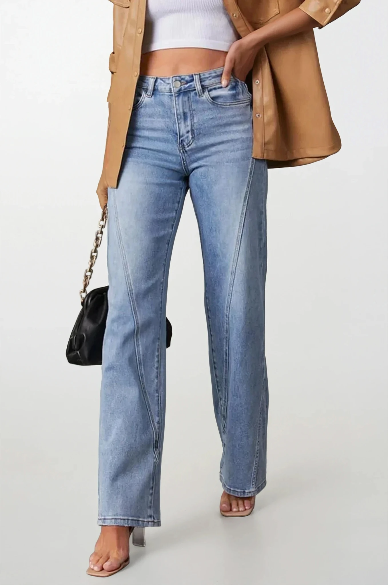 Casual High-Waist Straight Jean
