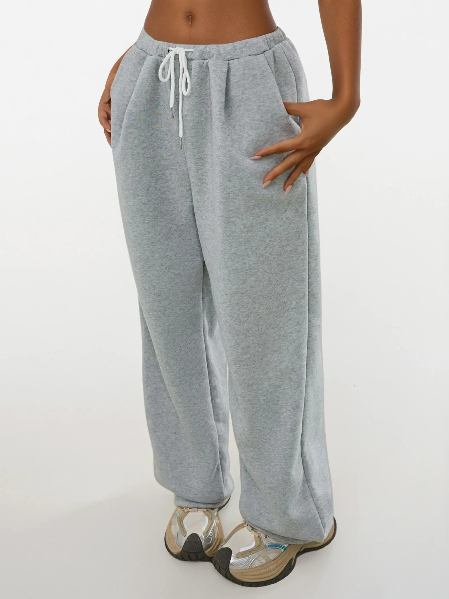 Core Drawstring Wide Leg Sweatpant