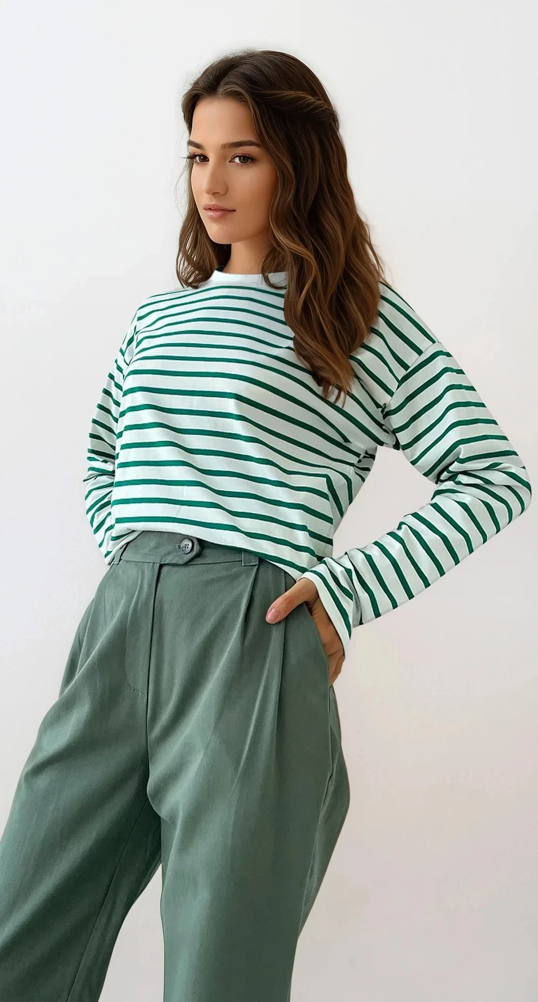 Striped Crew Neck Long Sleeve