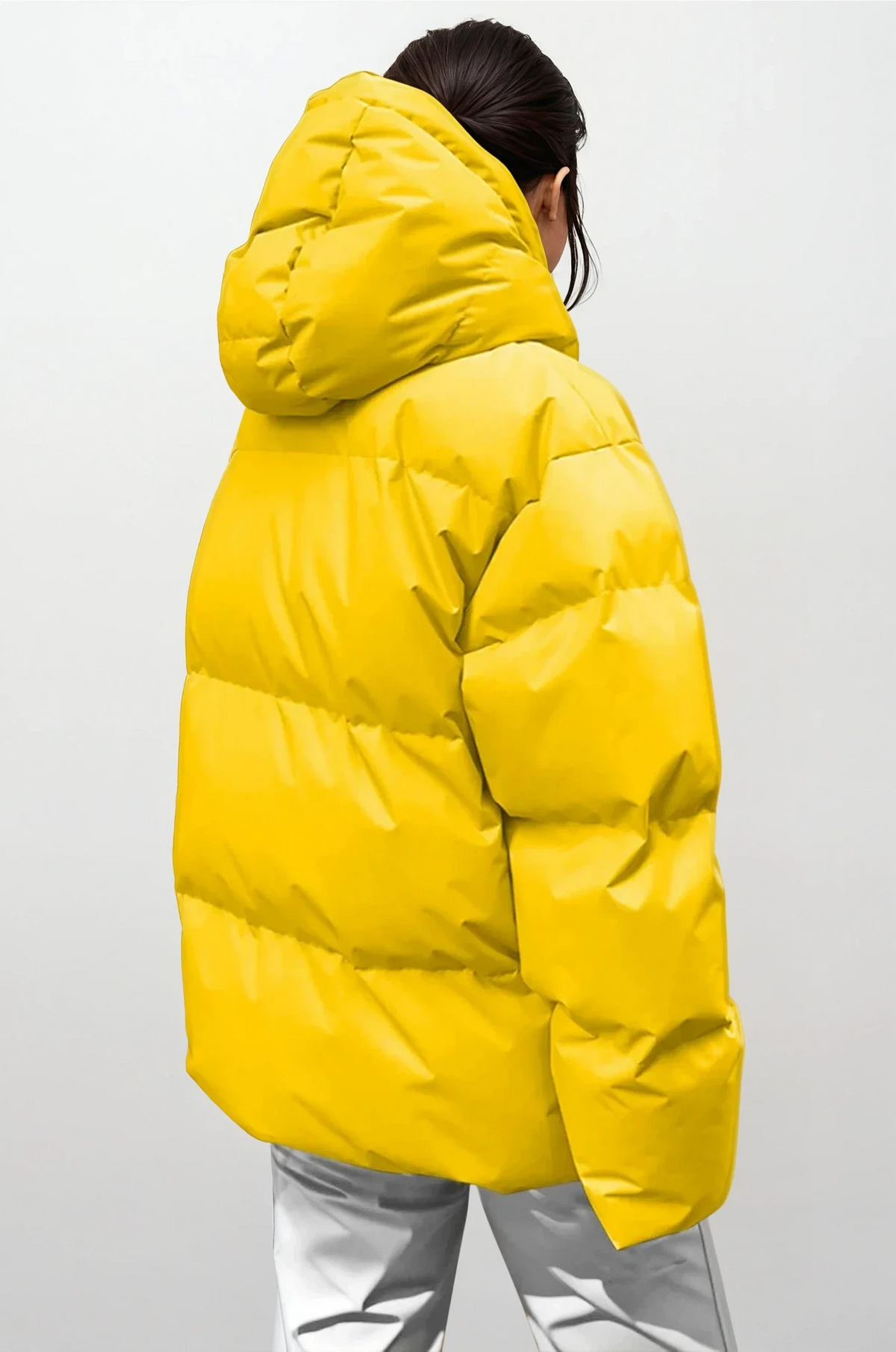 Lightweight solid pattern chill puffer jacket with full zip