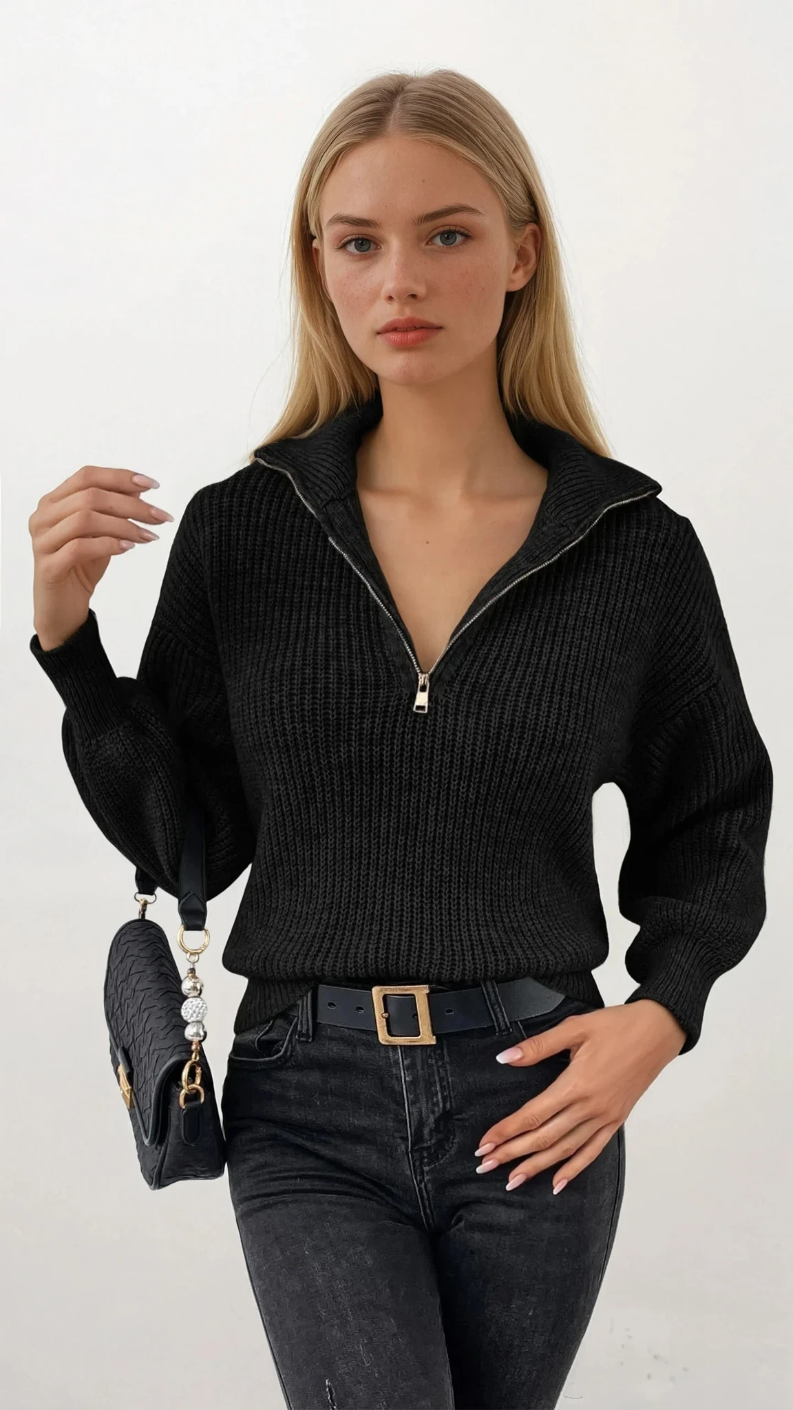Cushion Half Zip Pullover lightweight solid pattern versatile style