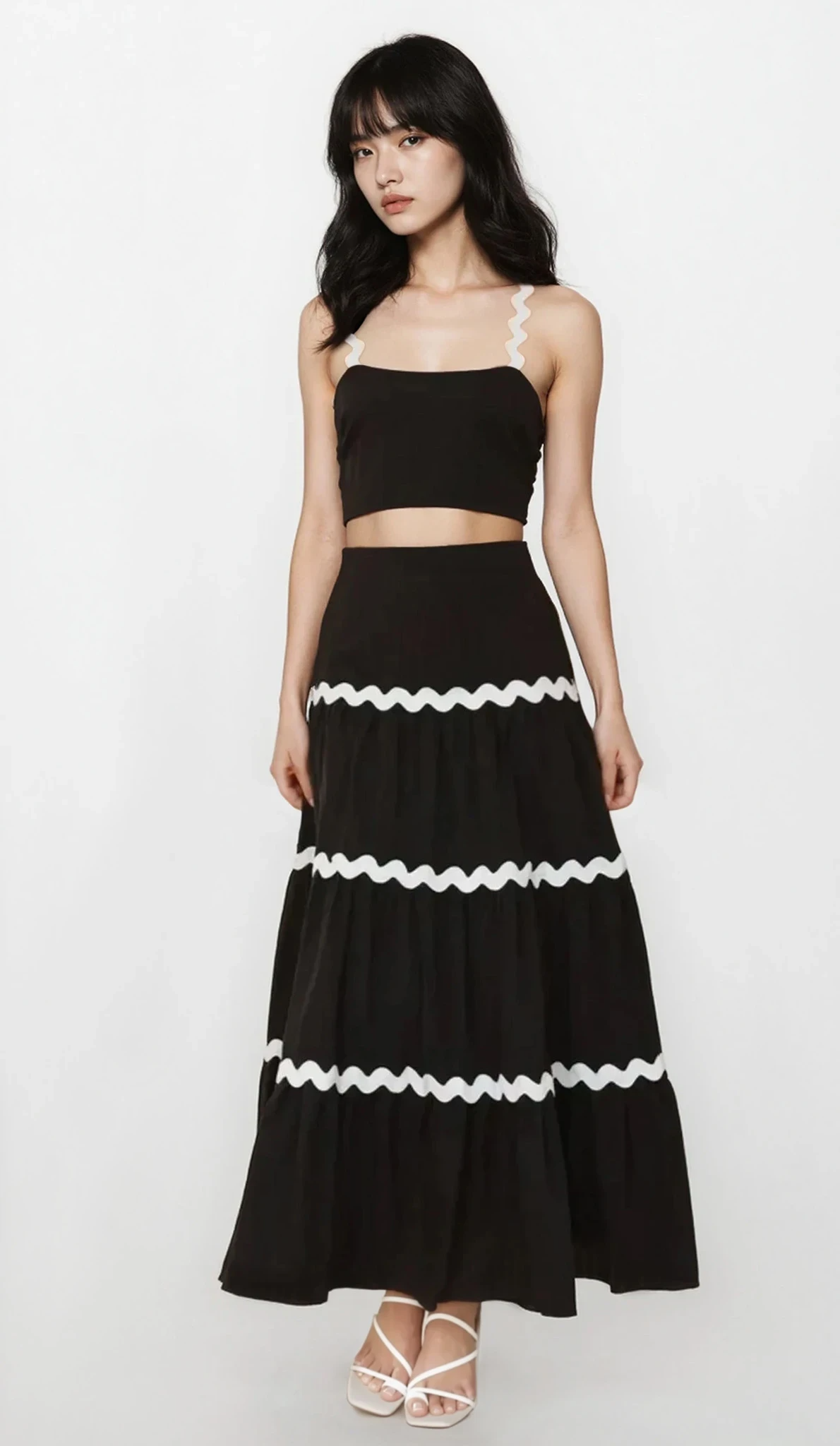 Marina Square Neck Cami and Maxi Skirt Set