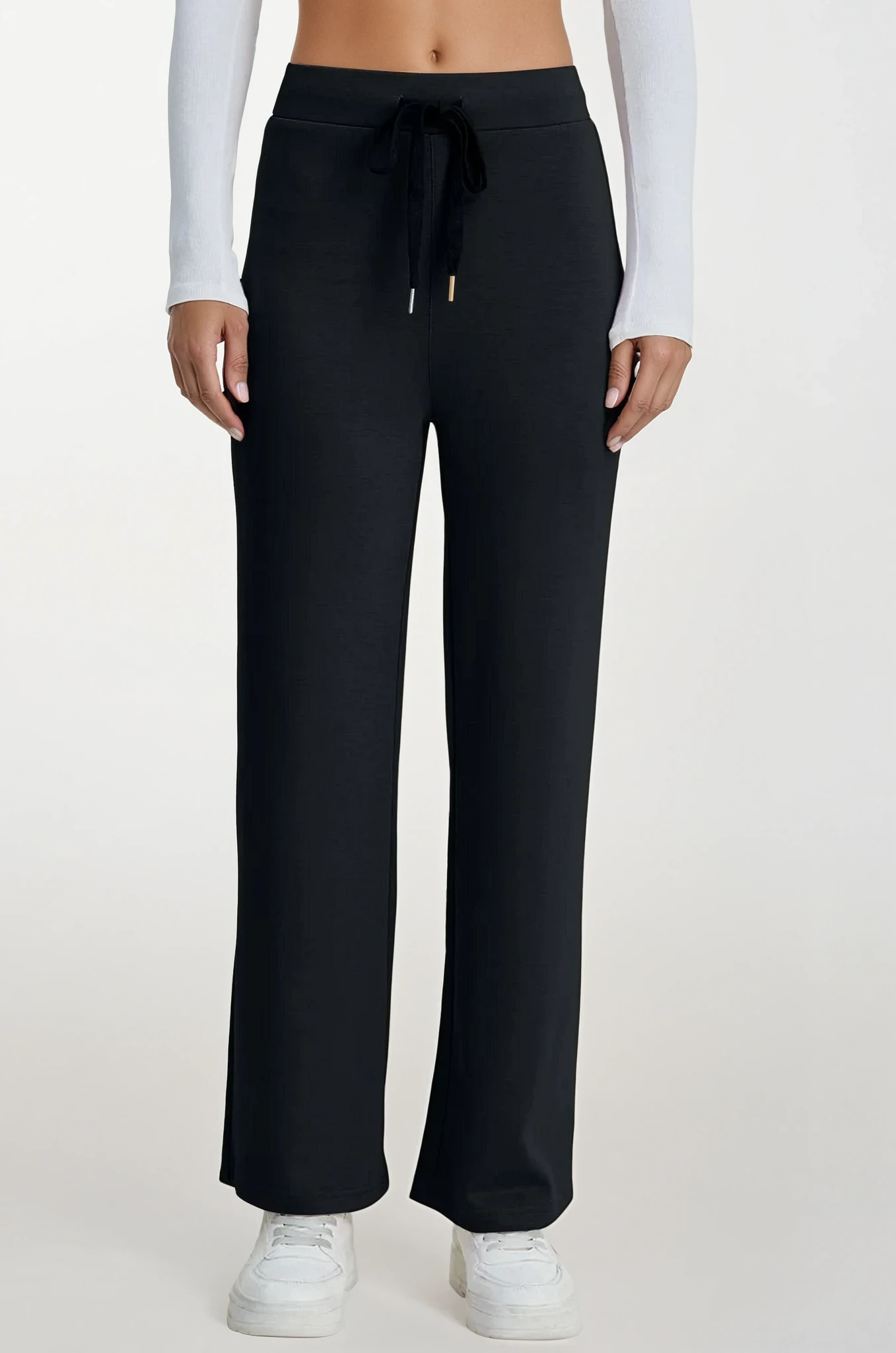 Plain Air Scuba High-Waist Wide Leg Sweatpant