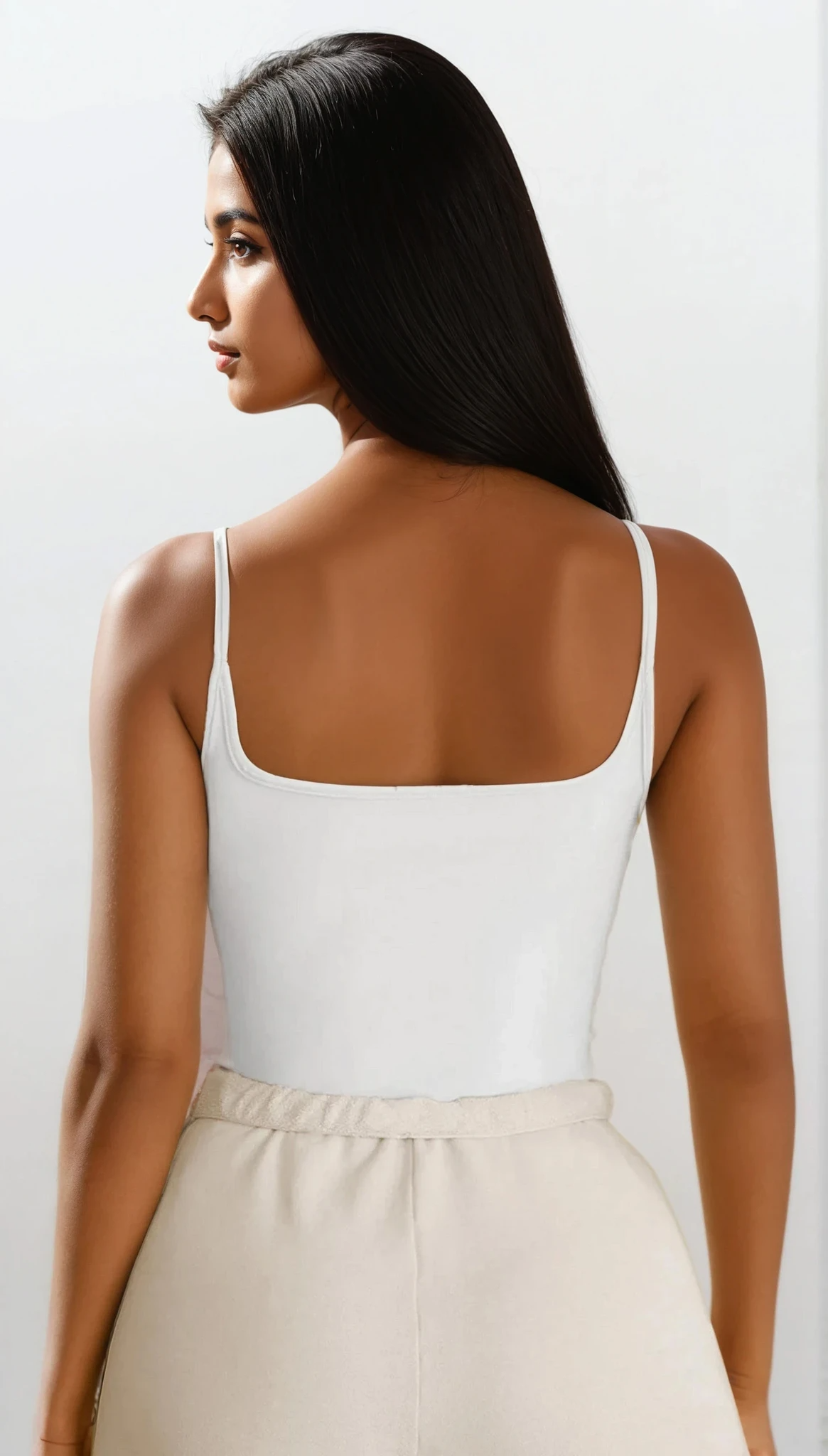 Everyday scoop neck cami sleeveless solid pattern lightweight stretch