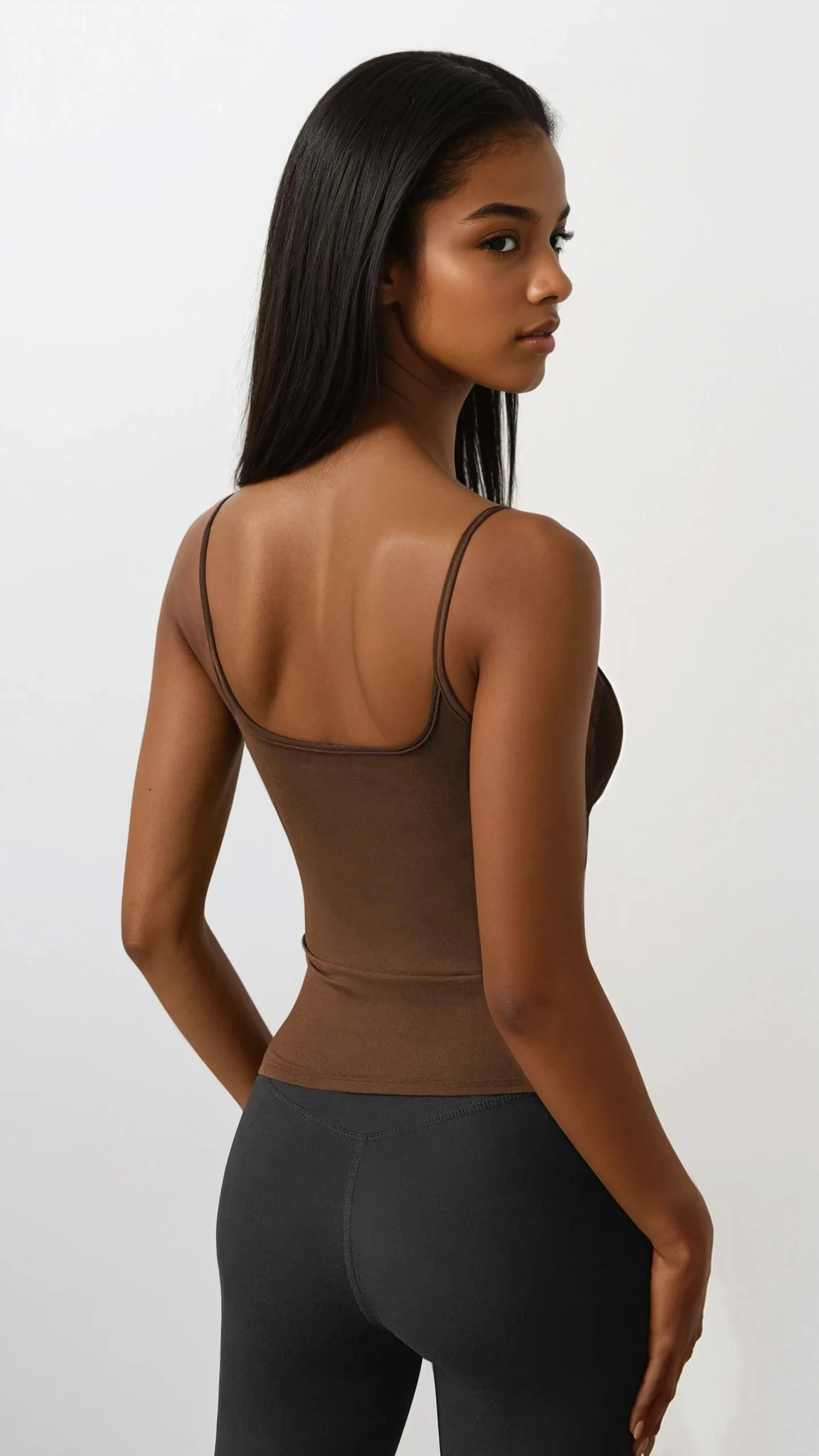 Everyday scoop neck cami in solid pattern with sleeveless design