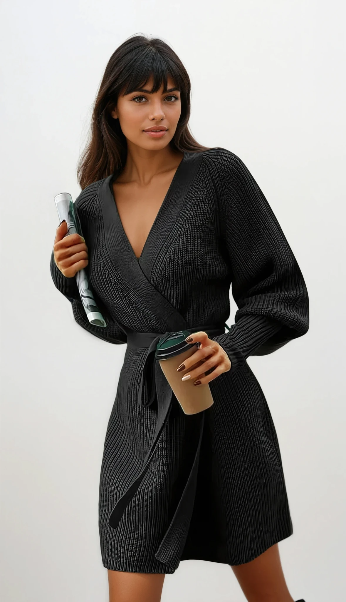 Bliss Open Front Tied Cardigan Dress