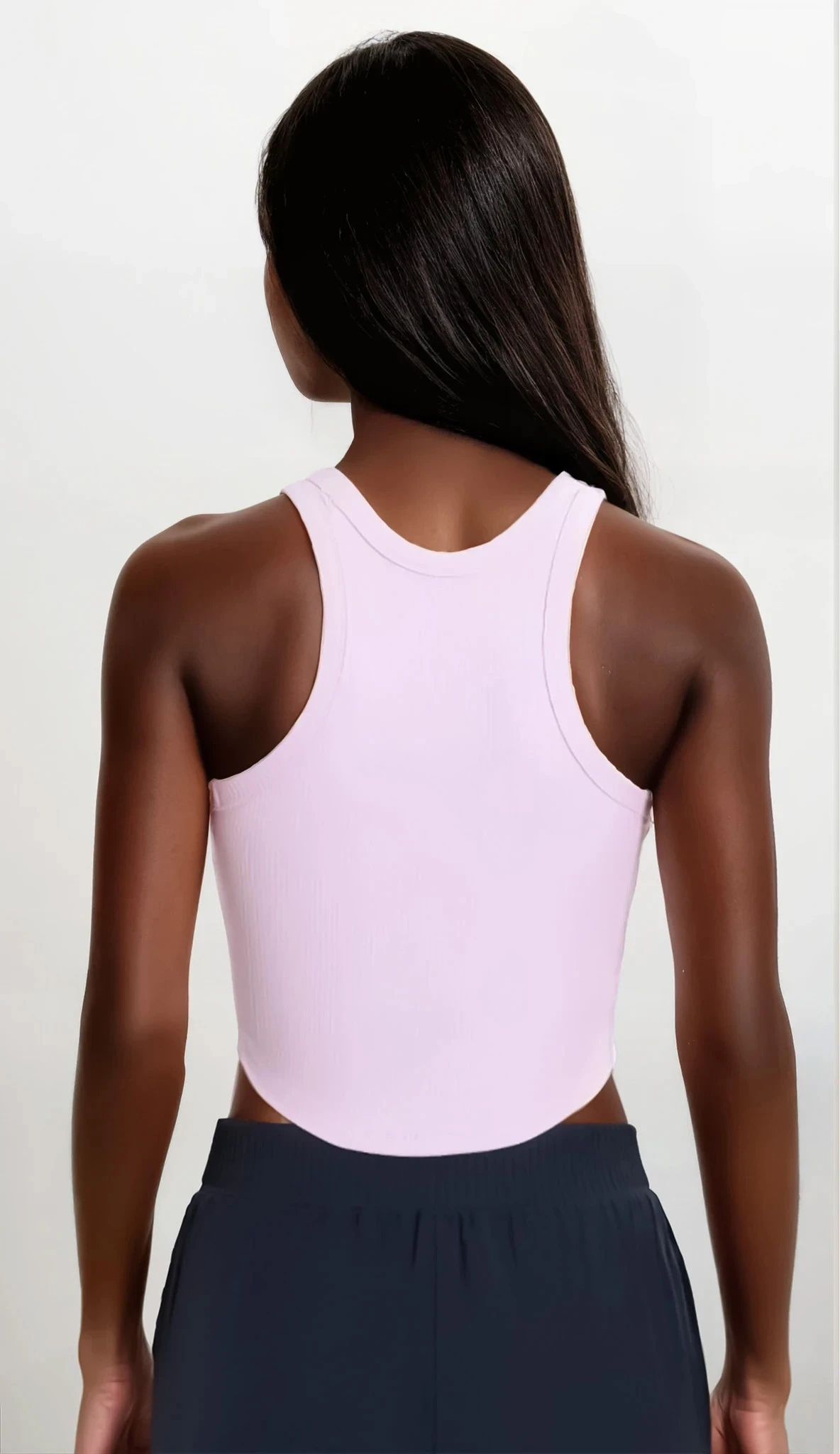 Ideal racerback tank top with round neck and breathable fabric