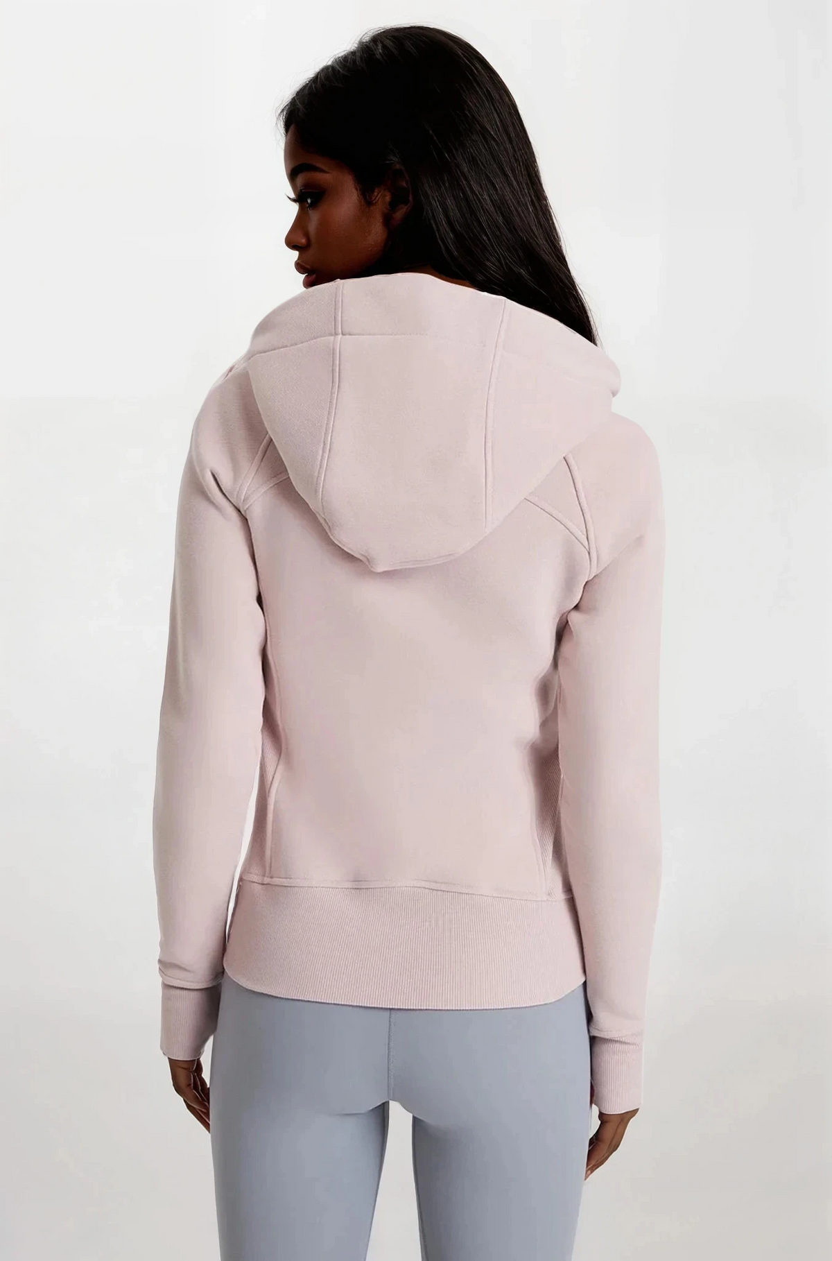 Trainer full zip hoodie with hood and raglan sleeves in solid pattern