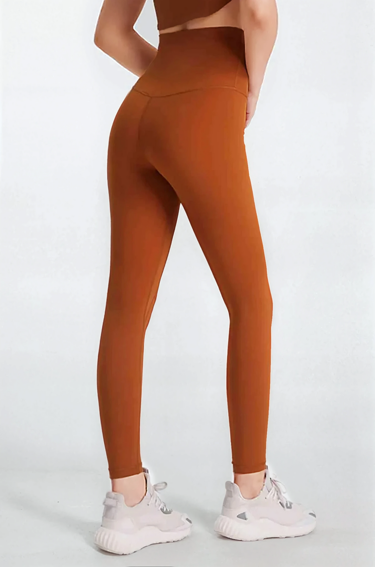 woman wearing ultra soft high-waist leggings in black