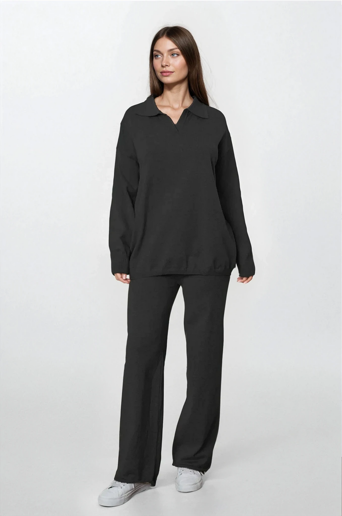 Victorious Johnny Collar Sweater and Pants Set oversized fit