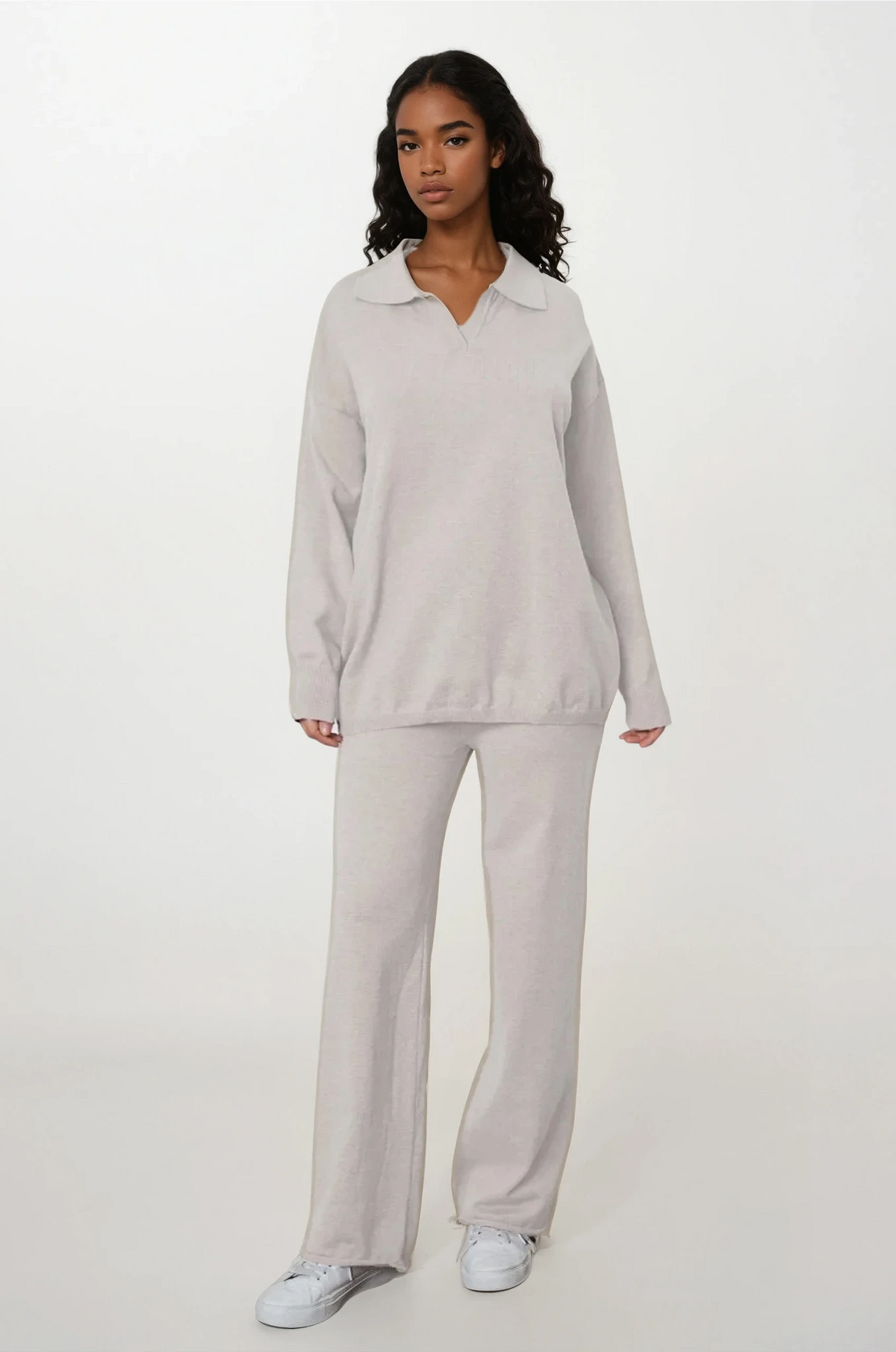 Victorious Johnny Collar Sweater and Pants Set oversized fit