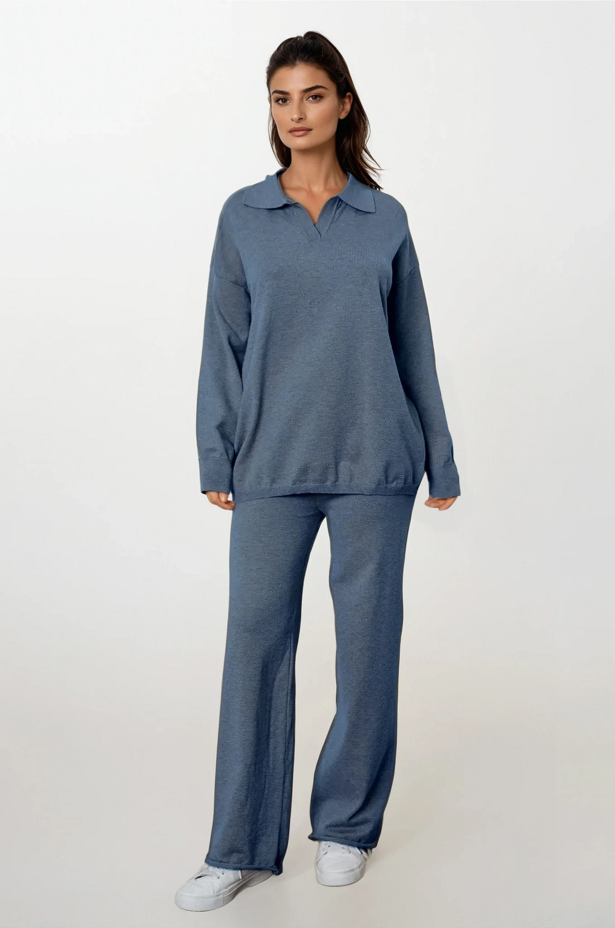 Victorious Johnny Collar Sweater and Pants Set oversized fit