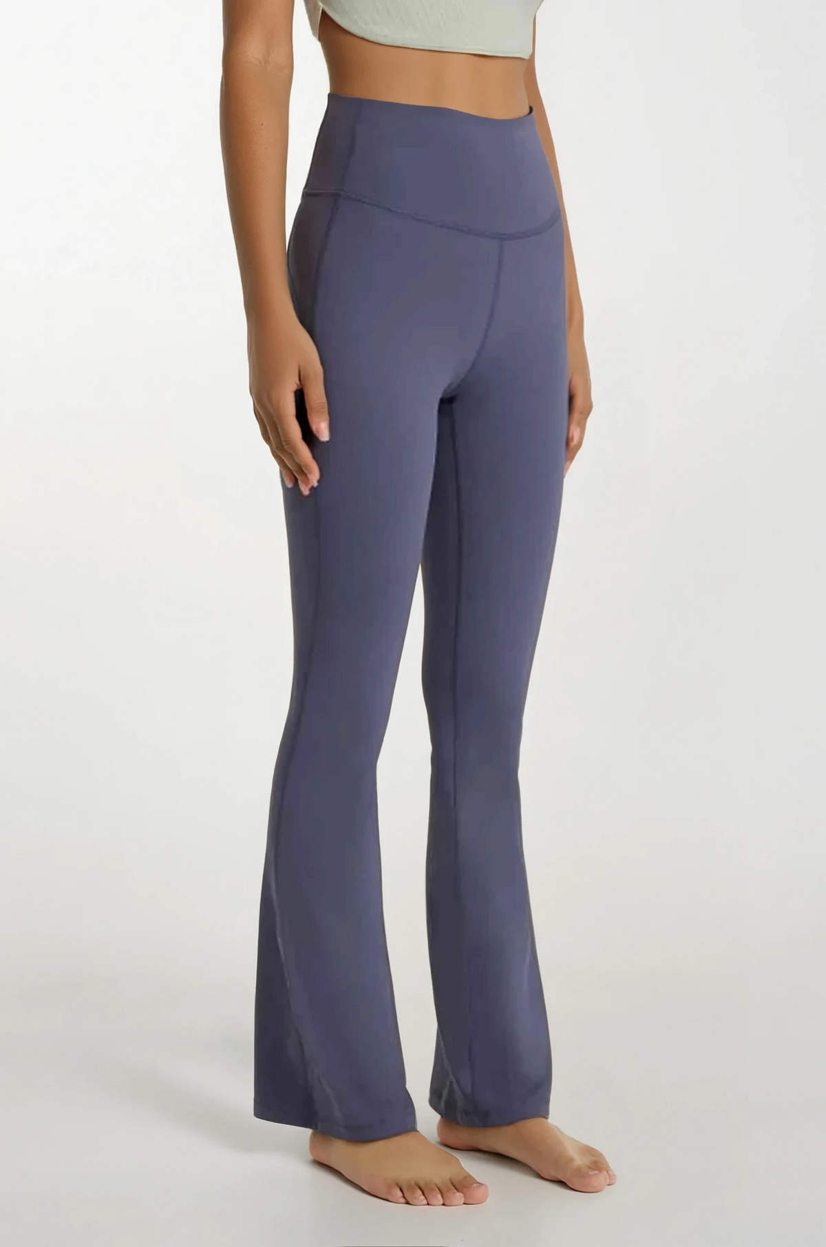 Zen Flare high-waist yoga pant in solid black with stretchy fit