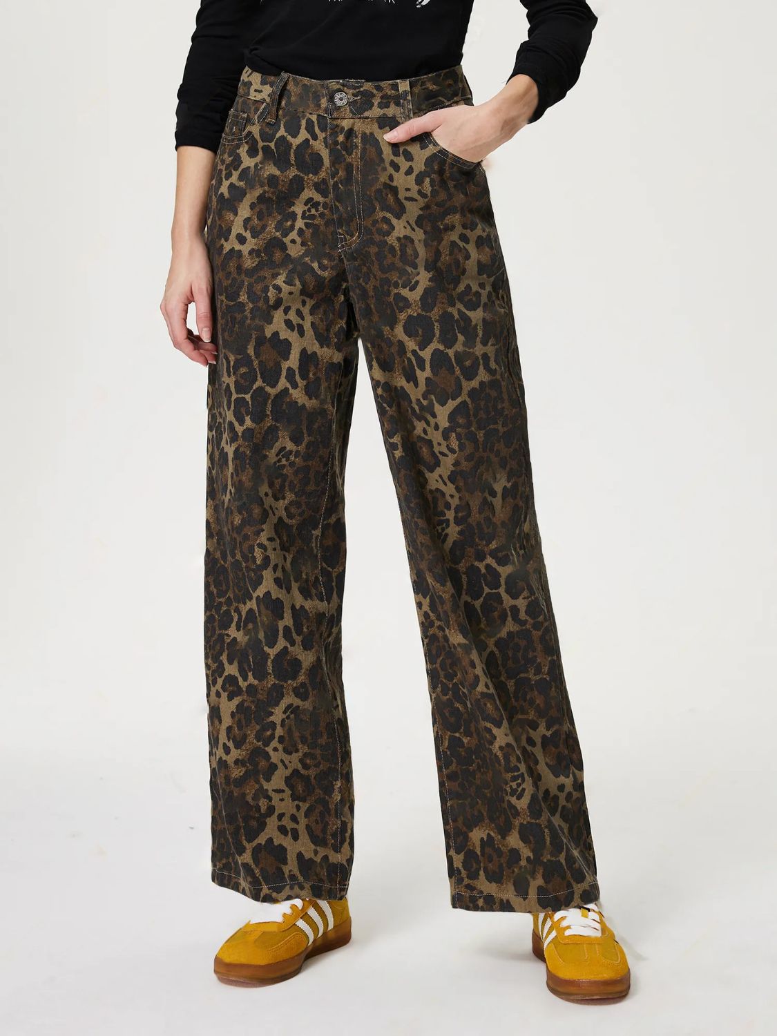 Leopard Straight Leg Jean