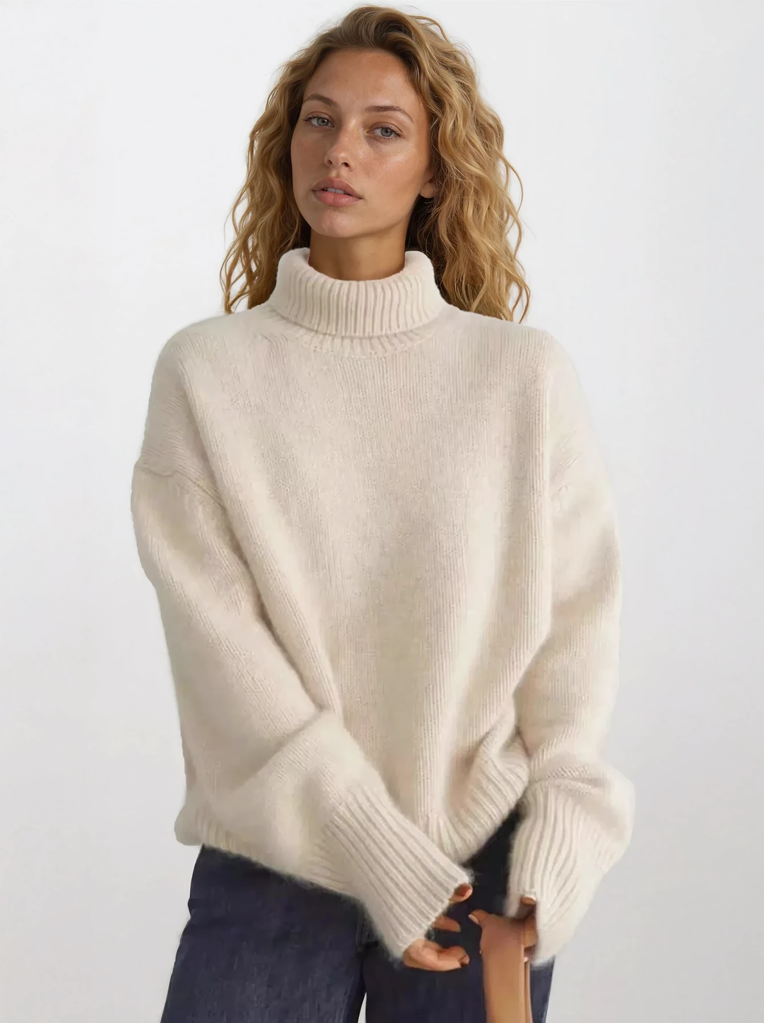 Revive Turtleneck Dropped Shoulder Sweater