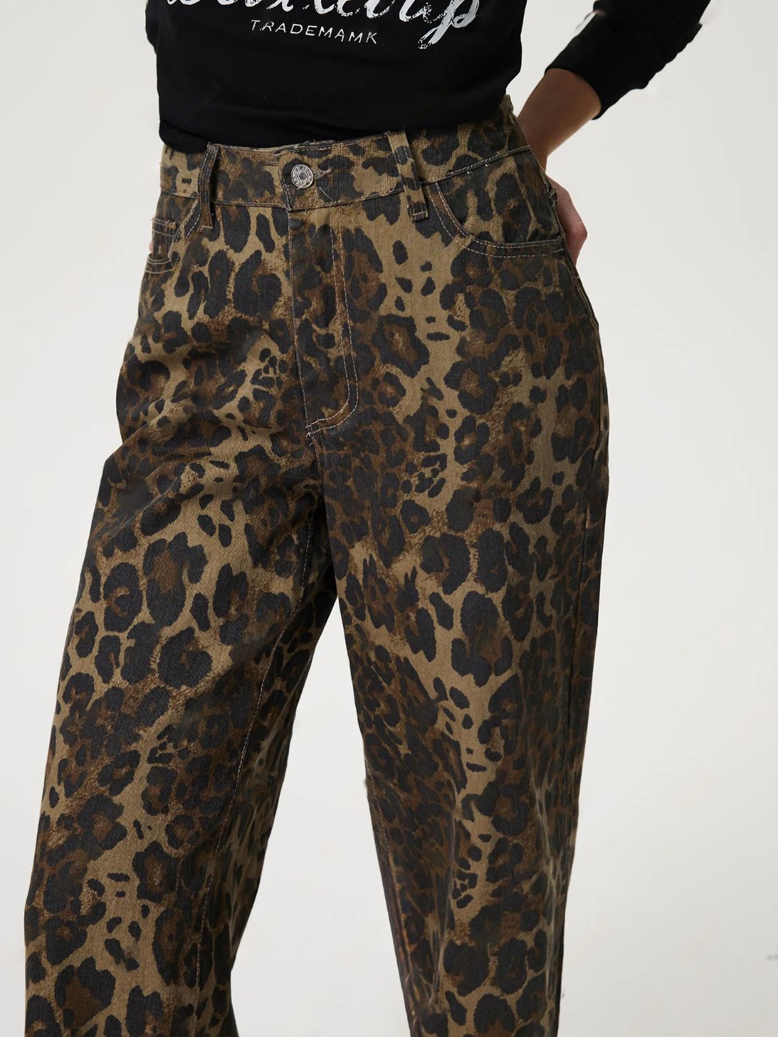 Leopard Straight Leg Jean