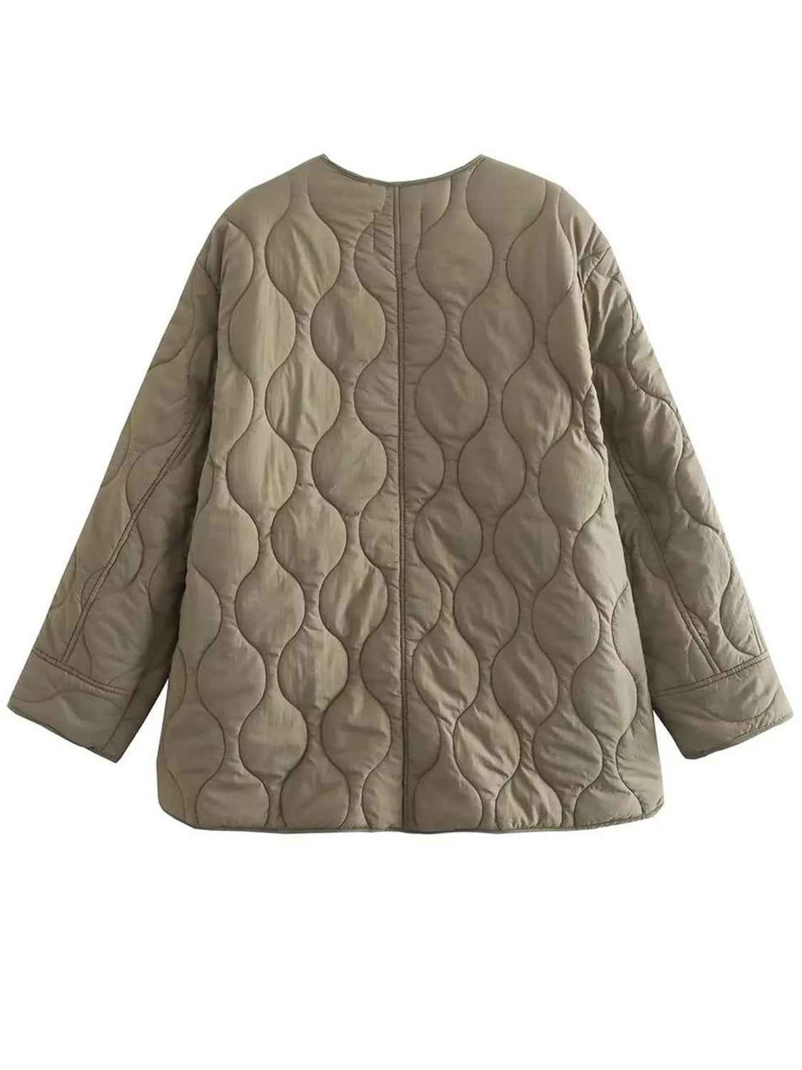 Quilted Snap Down Coat